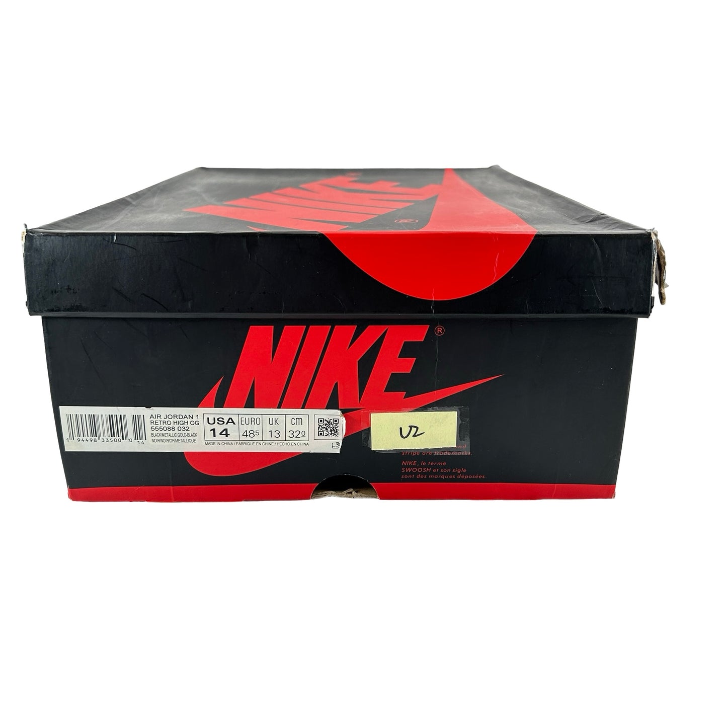 555088 032 Jordan 1 Black/Gold [USED] - 14 M (Used2)