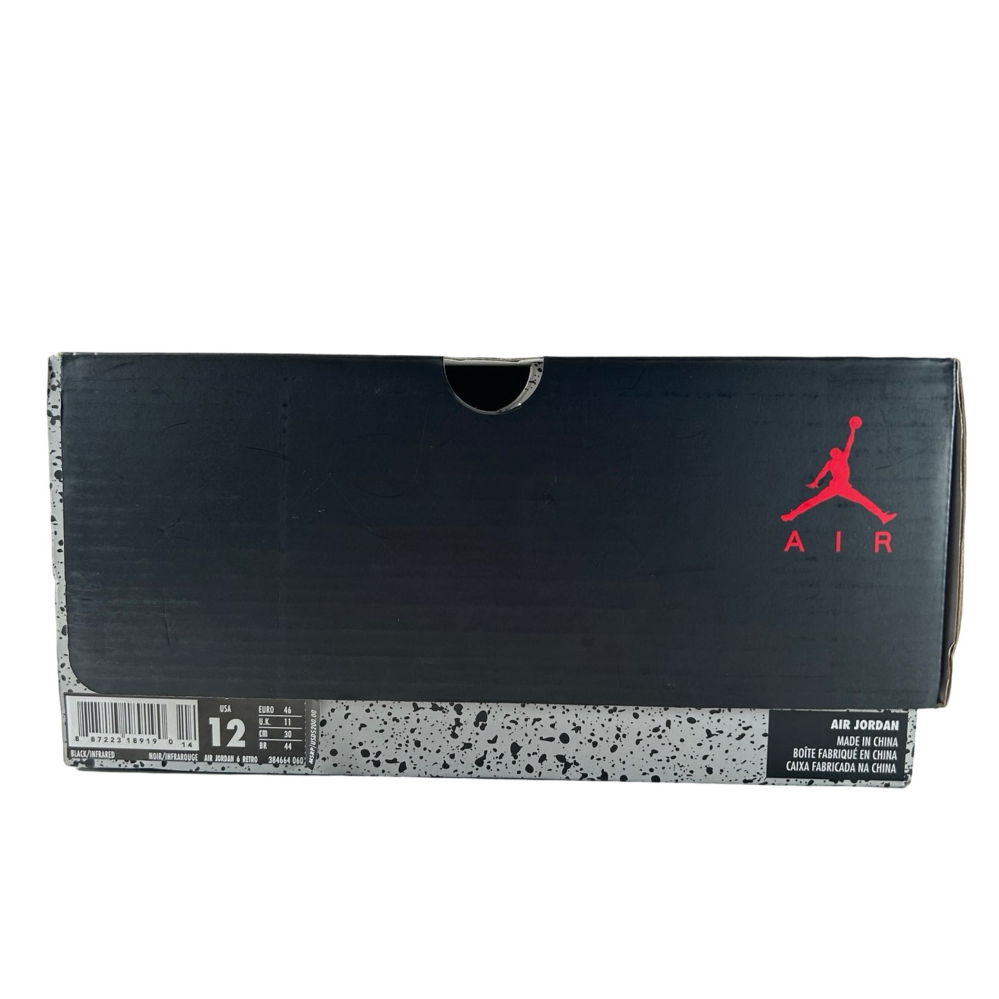 384664 060 Jordan 6 Retro Black Infrared (2019) [CONDITIONAL] - 12 M (Slight Yellowing On Soles)