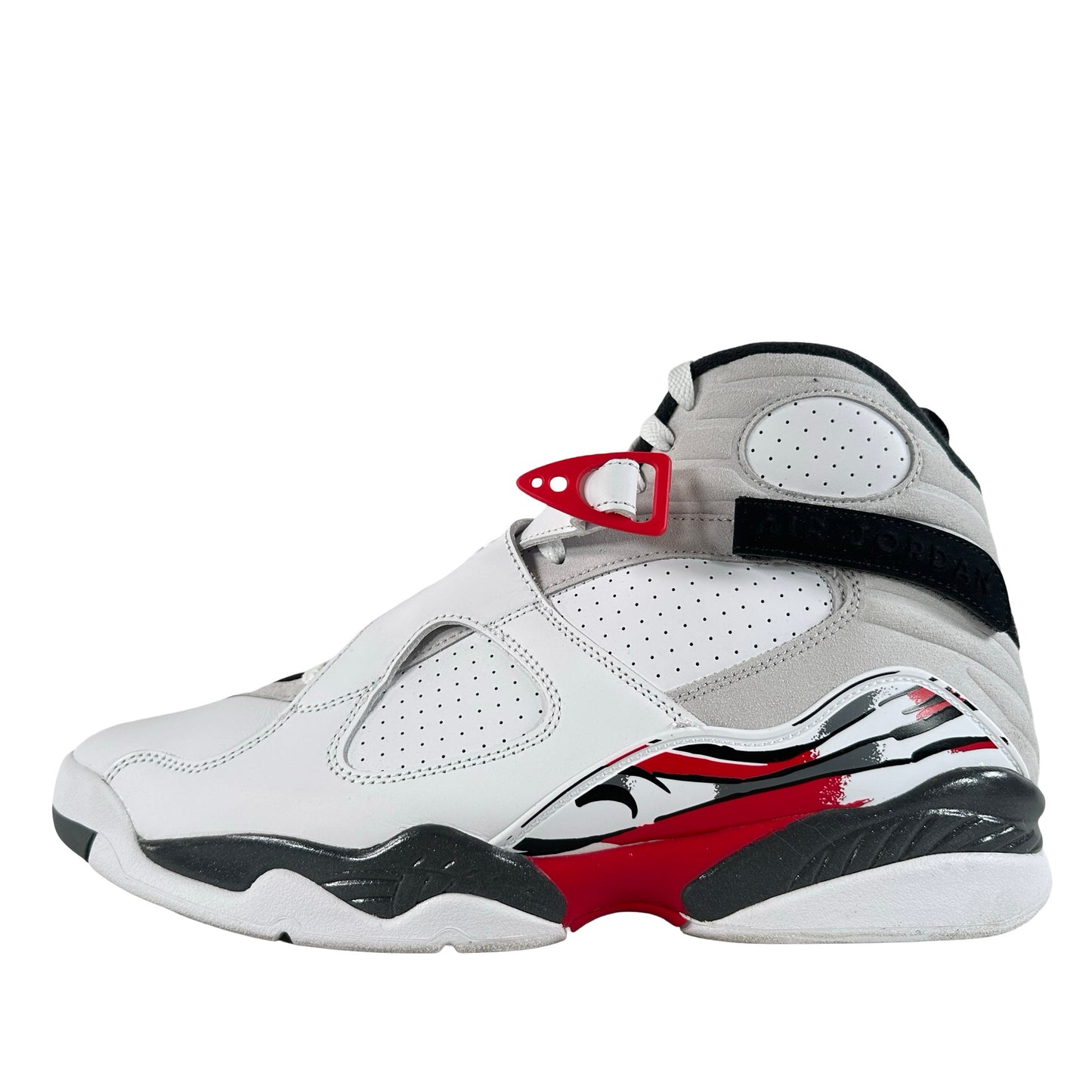 305381 100 Jordan 8 Retro White True Red (2025) [USED] - 12 M (Used)