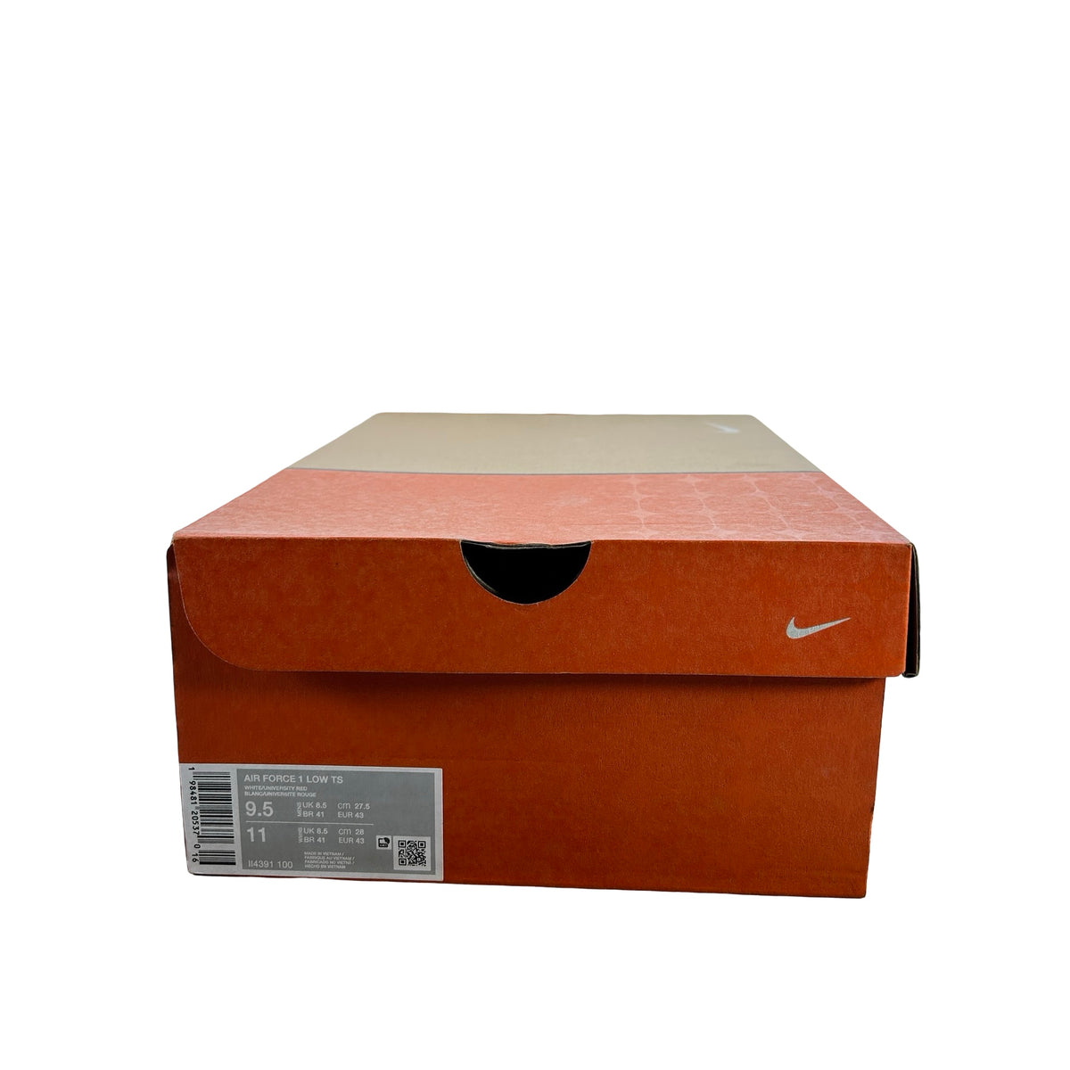 II4391 100 Nike Air Force 1 Low QS Terror Squad White University Red [USED] - 9.5 M (Used)