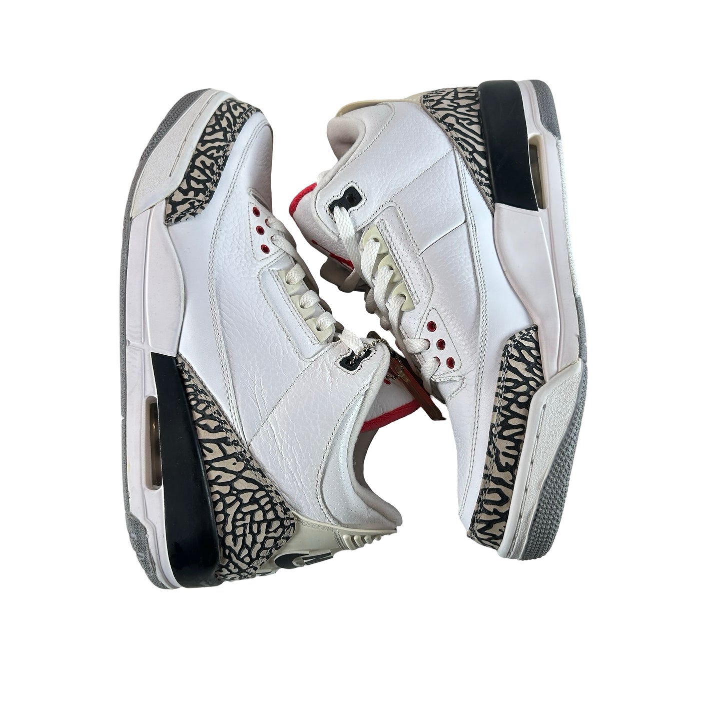 580775 160 Jordan 3 Retro White Cement '88 Dunk Contest (2013) - 9 M (Yellowing) (No Box)