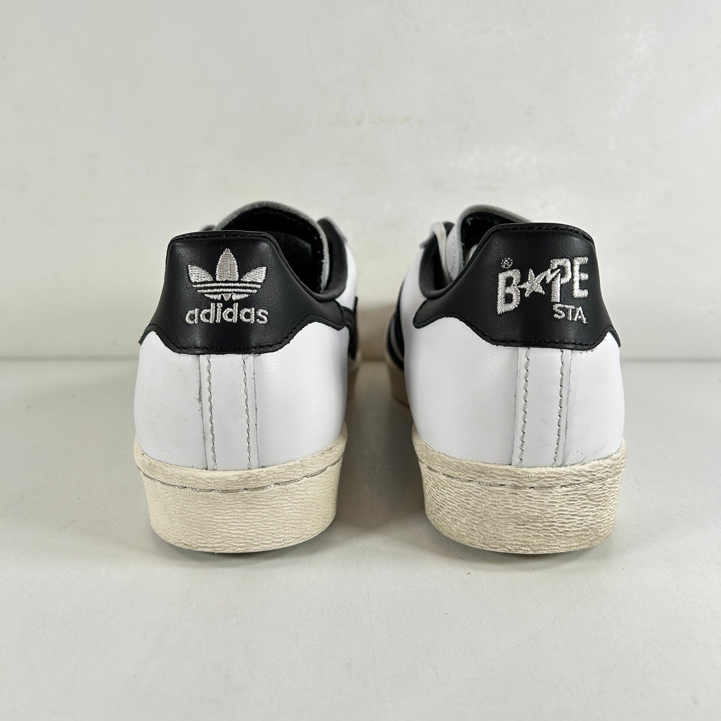 GZ8980 adidas Superstar 80s Bape White Black [USED] - 9 M (Used)