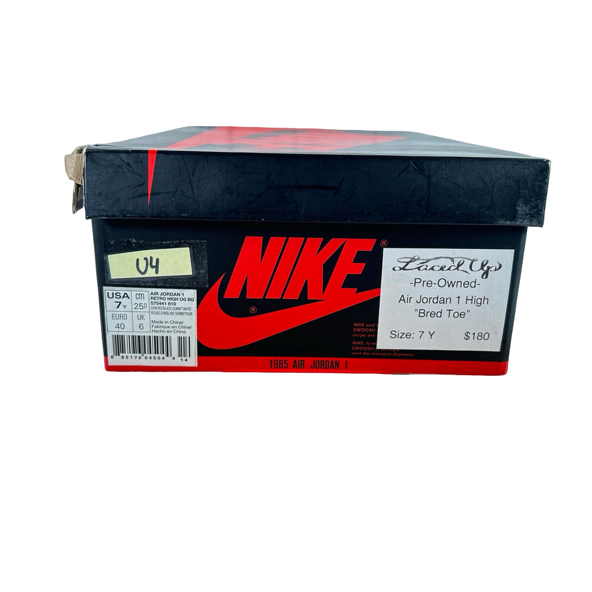 575441 610 Jordan 1 Retro High Bred Toe (GS) [USED] - 7 Y (Used4)