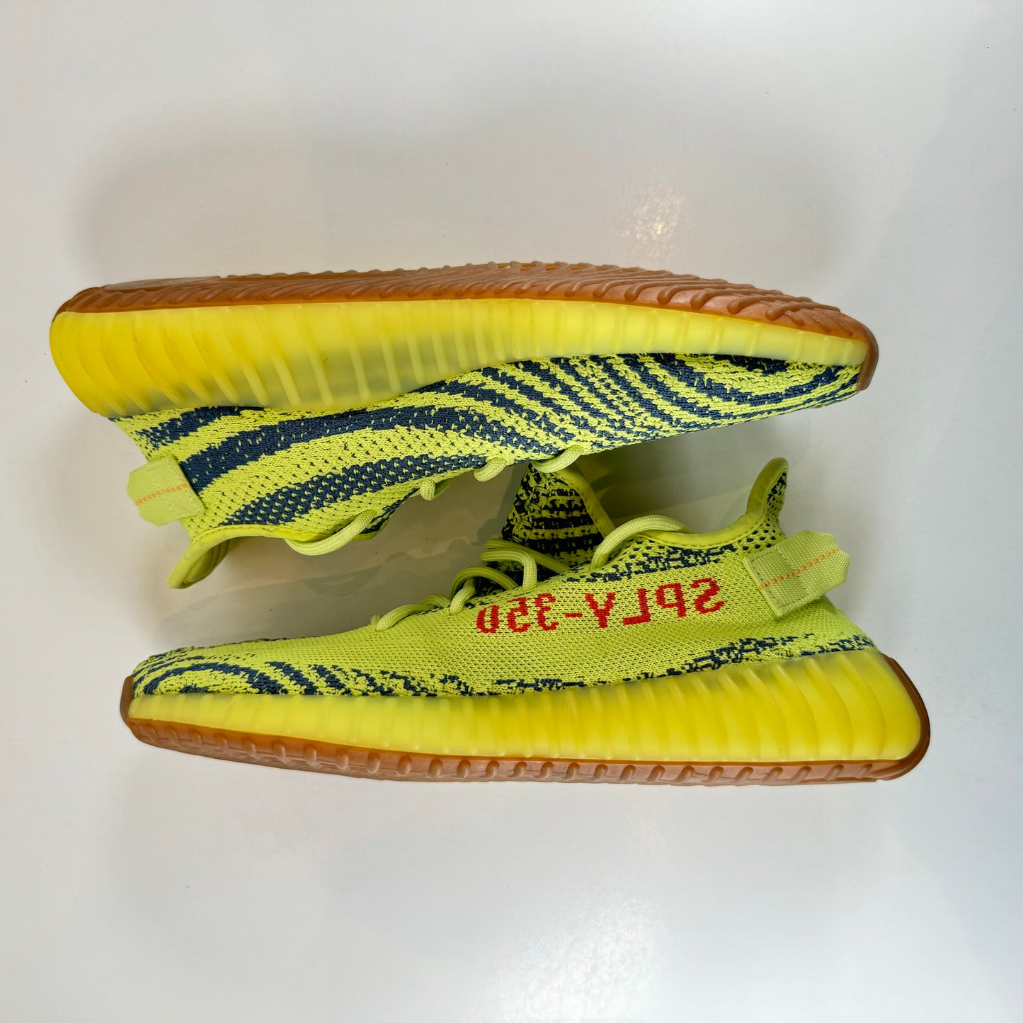 B37572 adidas Yeezy Boost 350 V2 Semi Frozen Yellow [USED] - 9.5 M (Used) (No Box)