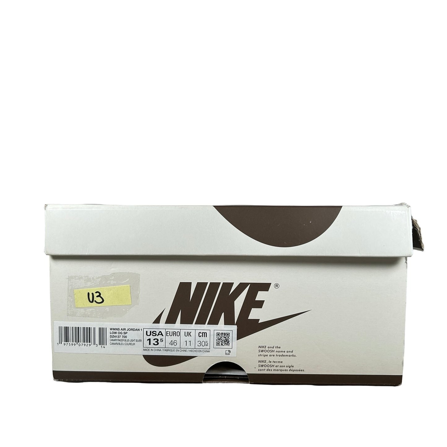 DZ4137 700 Jordan 1 Retro Low OG SP Travis Scott Canary (Women's) [USED] - 13.5 W (Used3)