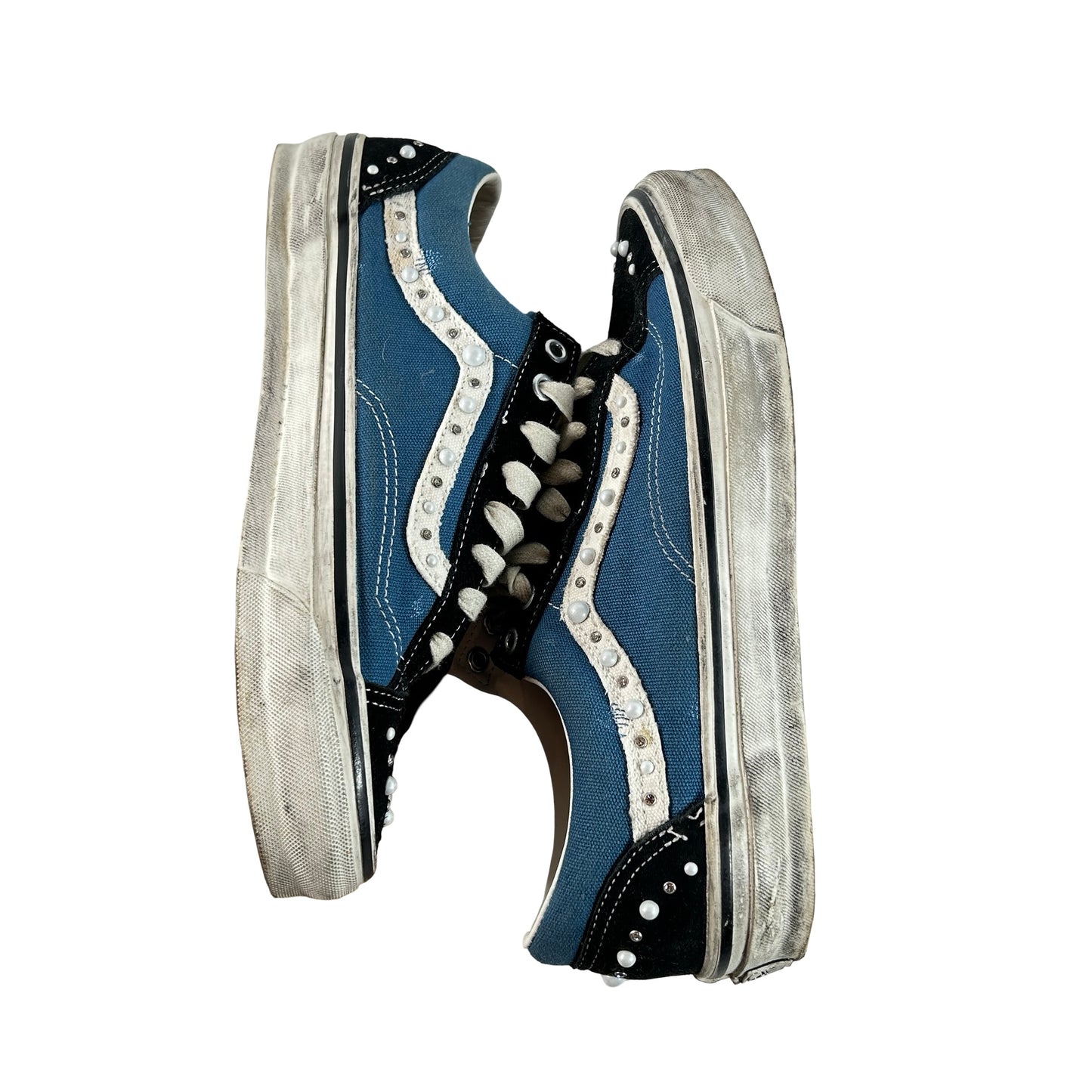 VN000E8VYA6 Vans LX Old Skool 36 Pearlized Pack Black Navy [USED] - 10 M (Used) (No Box)