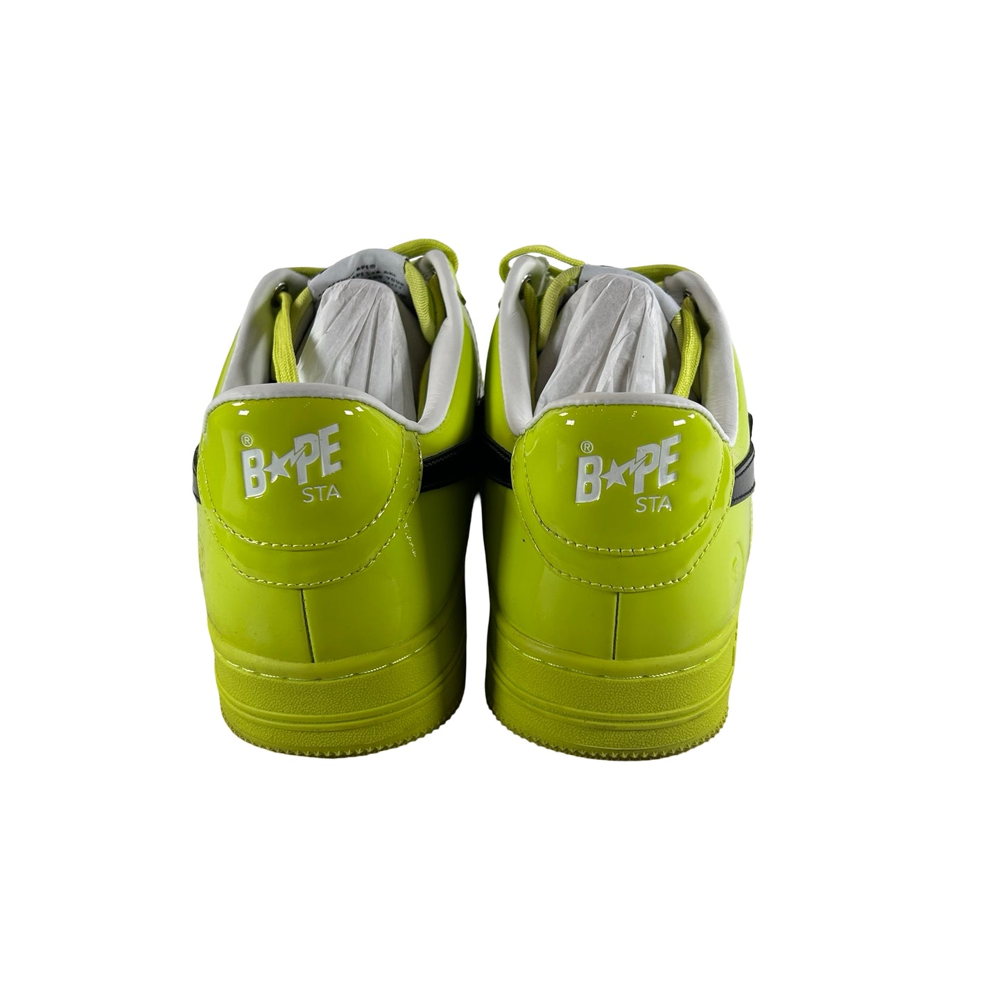 1K30 191 302 YEL A Bathing Ape Bape Sta #2 Yellow Patent [USED] - 11 M (Used)