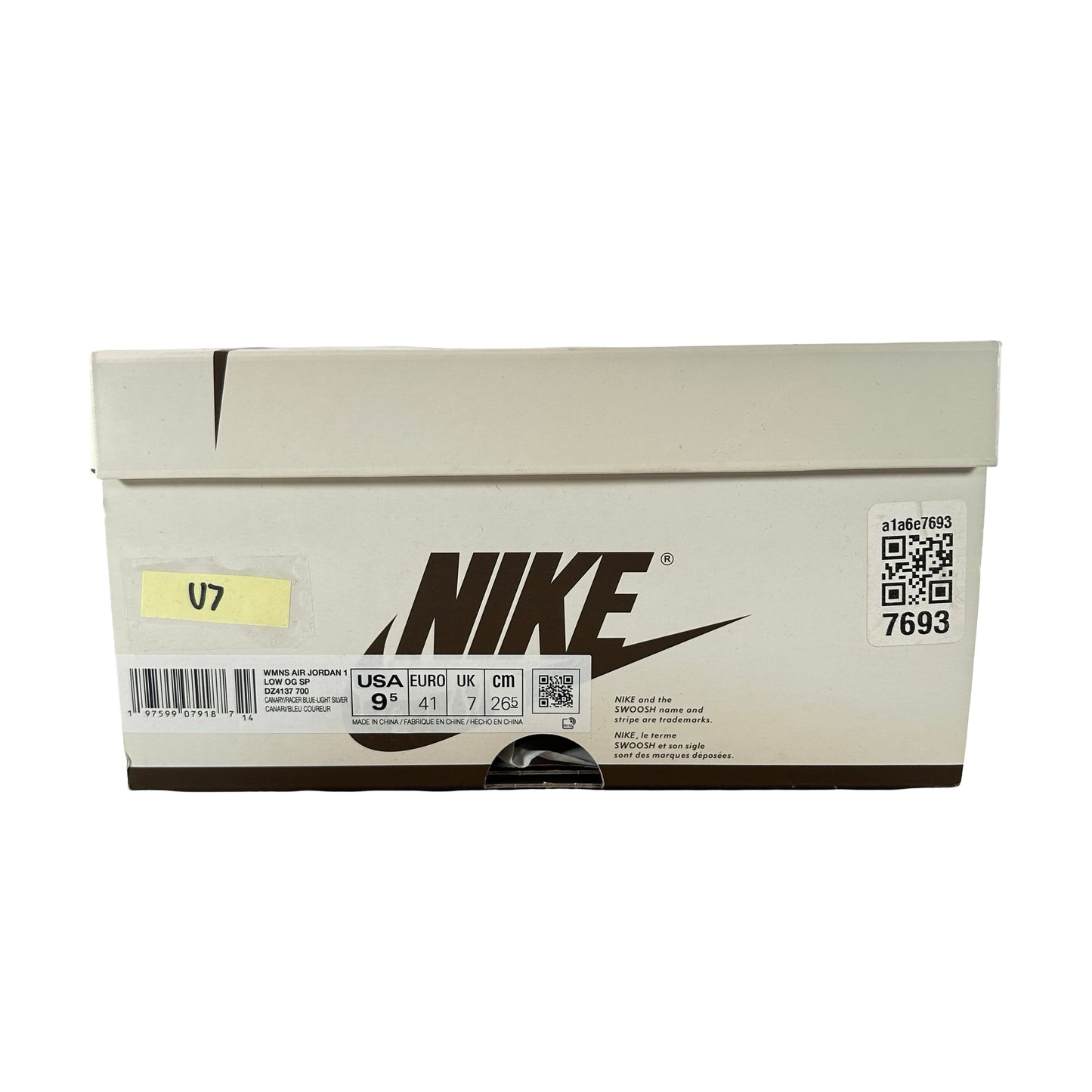 DZ4137 700 Jordan 1 Retro Low OG SP Travis Scott Canary (Women's) [USED] - 9.5 W (Used7)