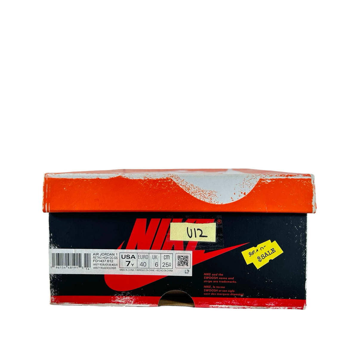 FD1437 612 Jordan 1 Retro High OG Chicago Lost and Found (GS) [USED] - 7 Y (Used12)