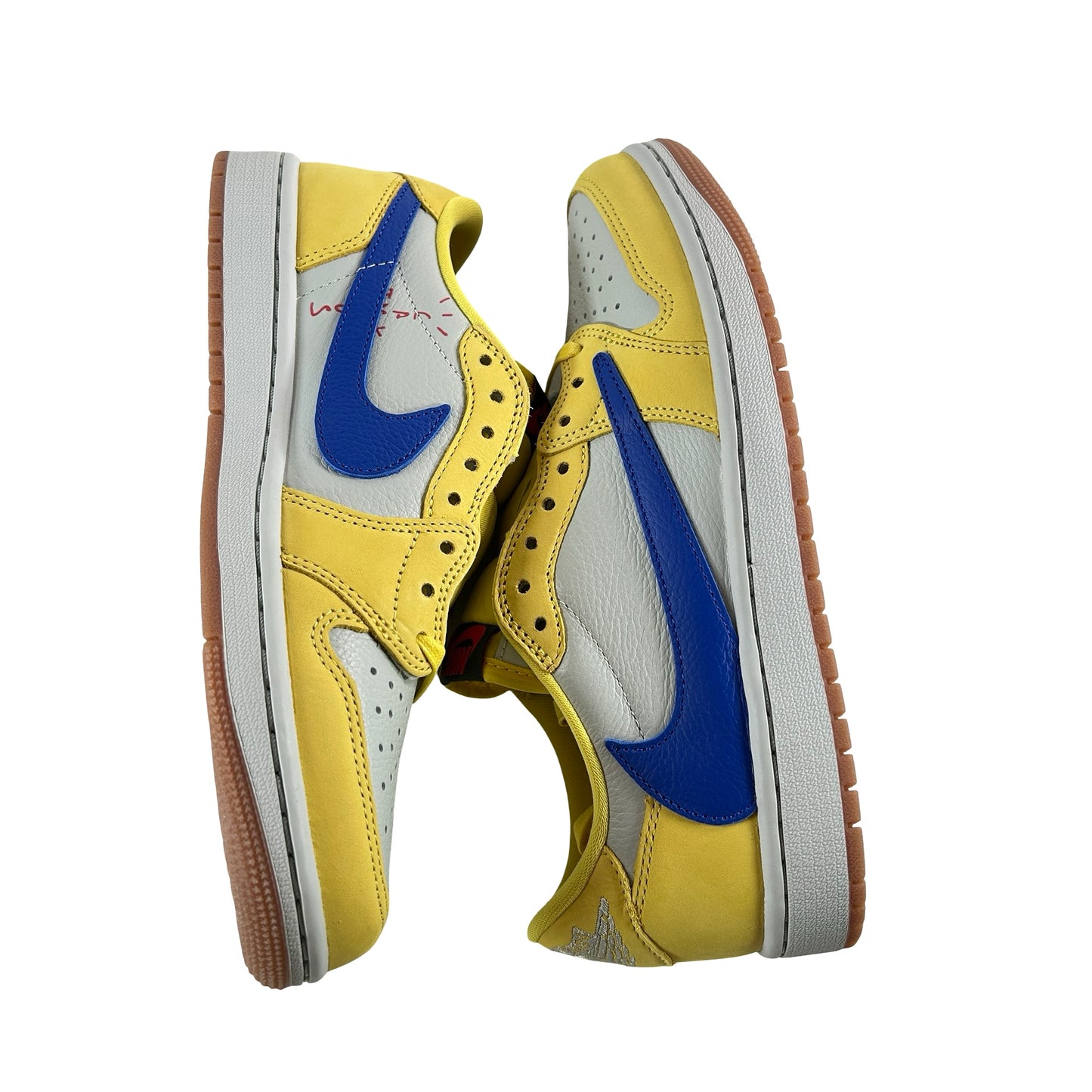 DZ4137 700 Jordan 1 Retro Low OG SP Travis Scott Canary (Women's) [CONDITIONAL] - 9 W (Marks on Sock Liner)