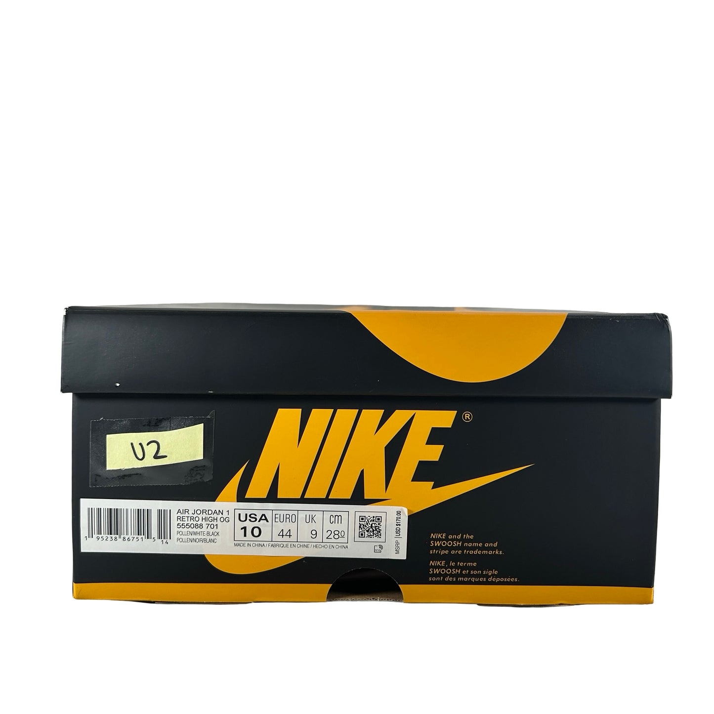 555088 701 Jordan 1 Pollen [USED] - 10 M (Used2)