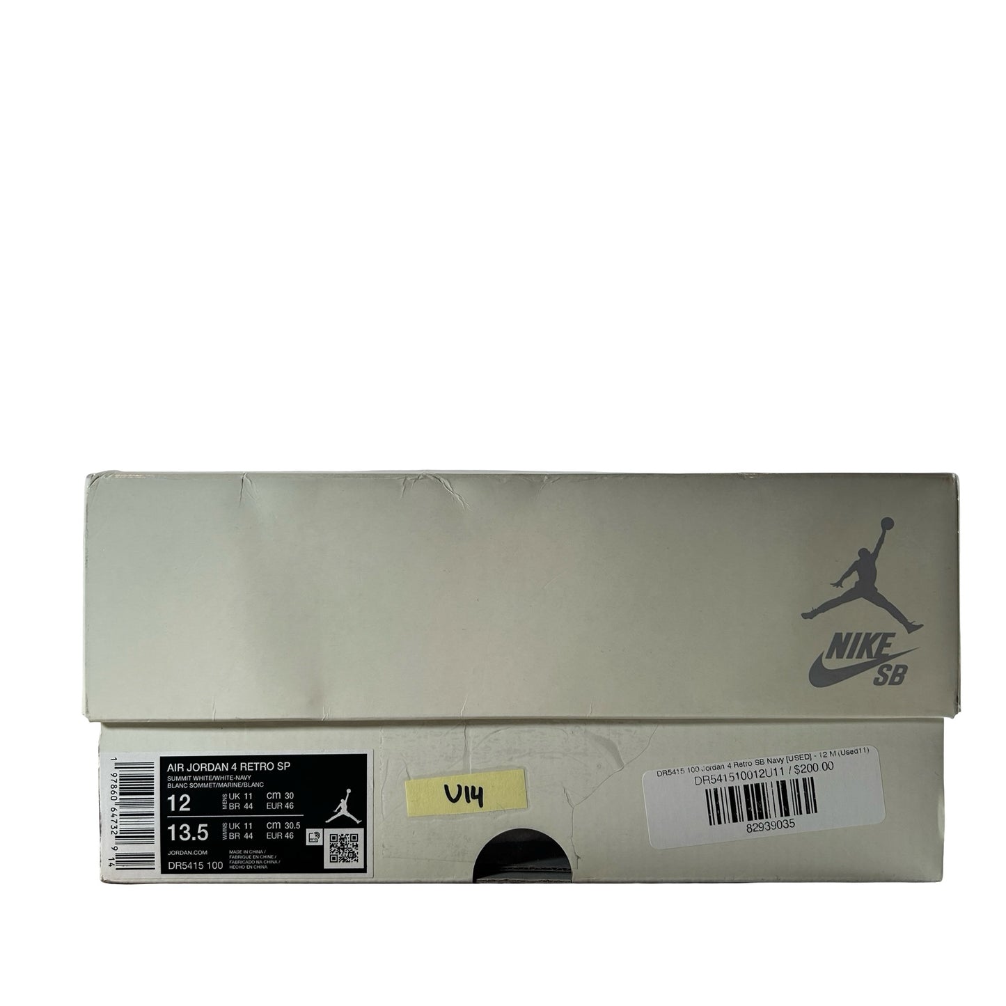 DR5415 100 Jordan 4 Retro SB Navy [USED] - 12 M (Used14)