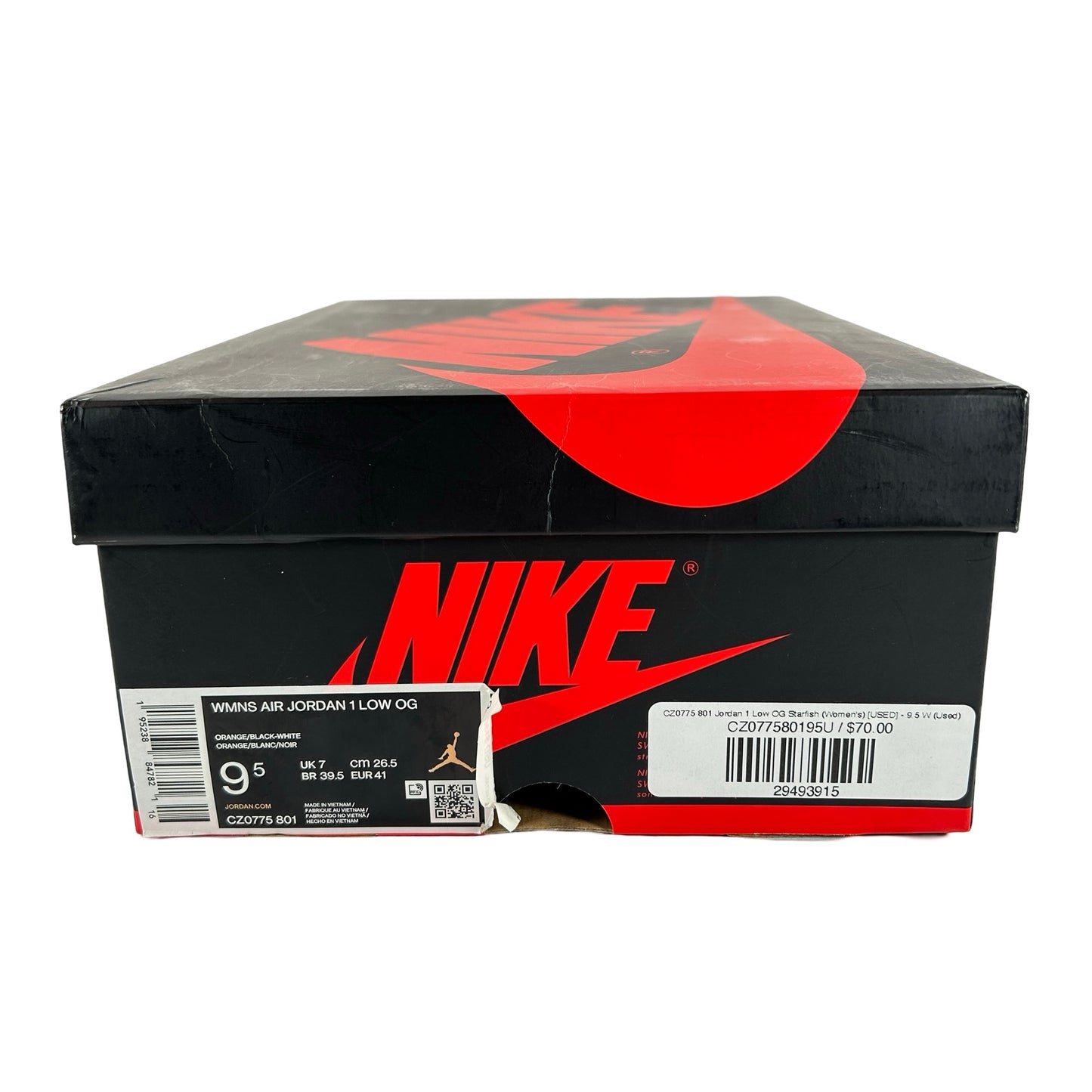 CZ0775 801 Jordan 1 Low OG Starfish (Women's) [USED] - 9.5 W (Used)