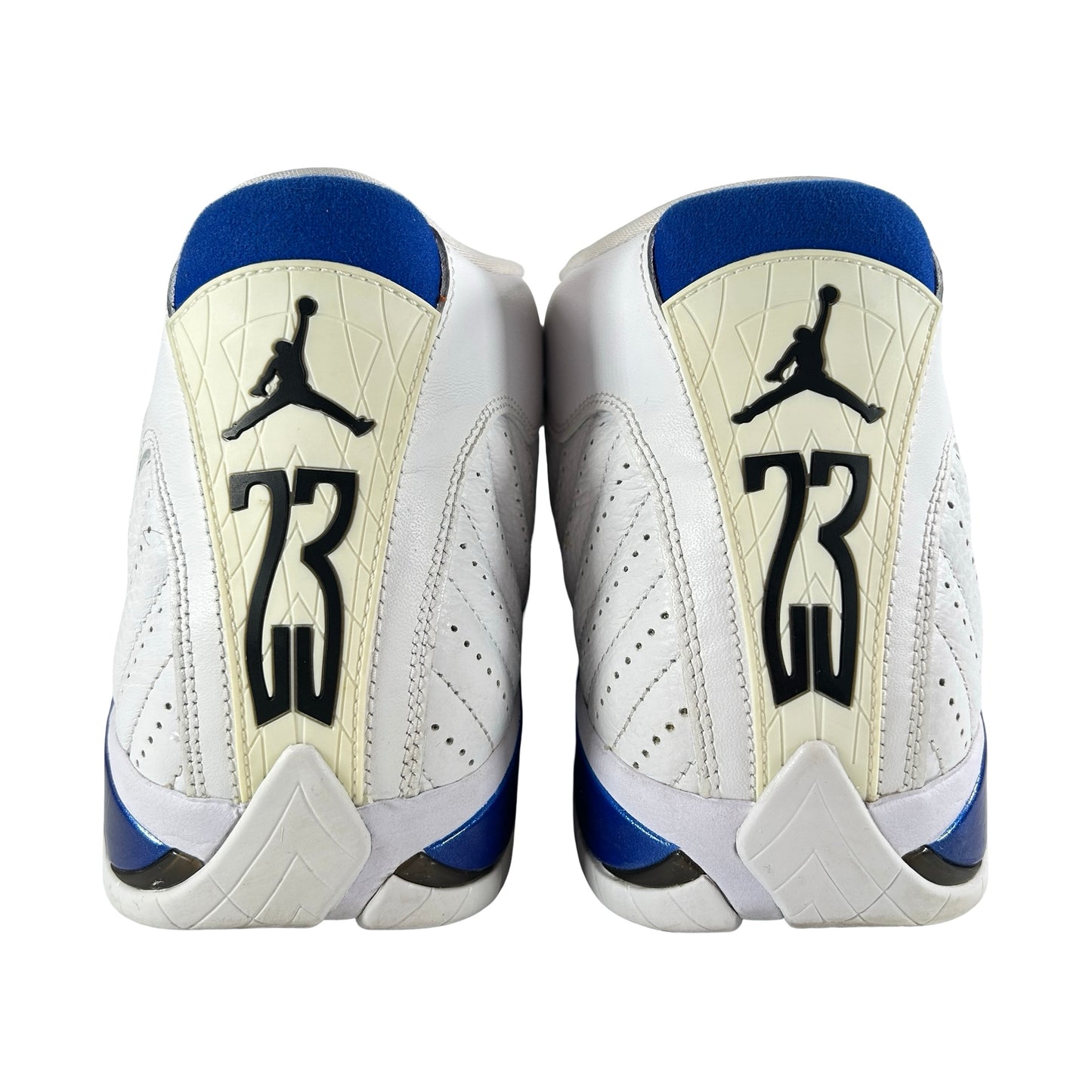 487471 104 Jordan 14 Retro White Hyper Royal [USED] - 14 M (Replace Box)