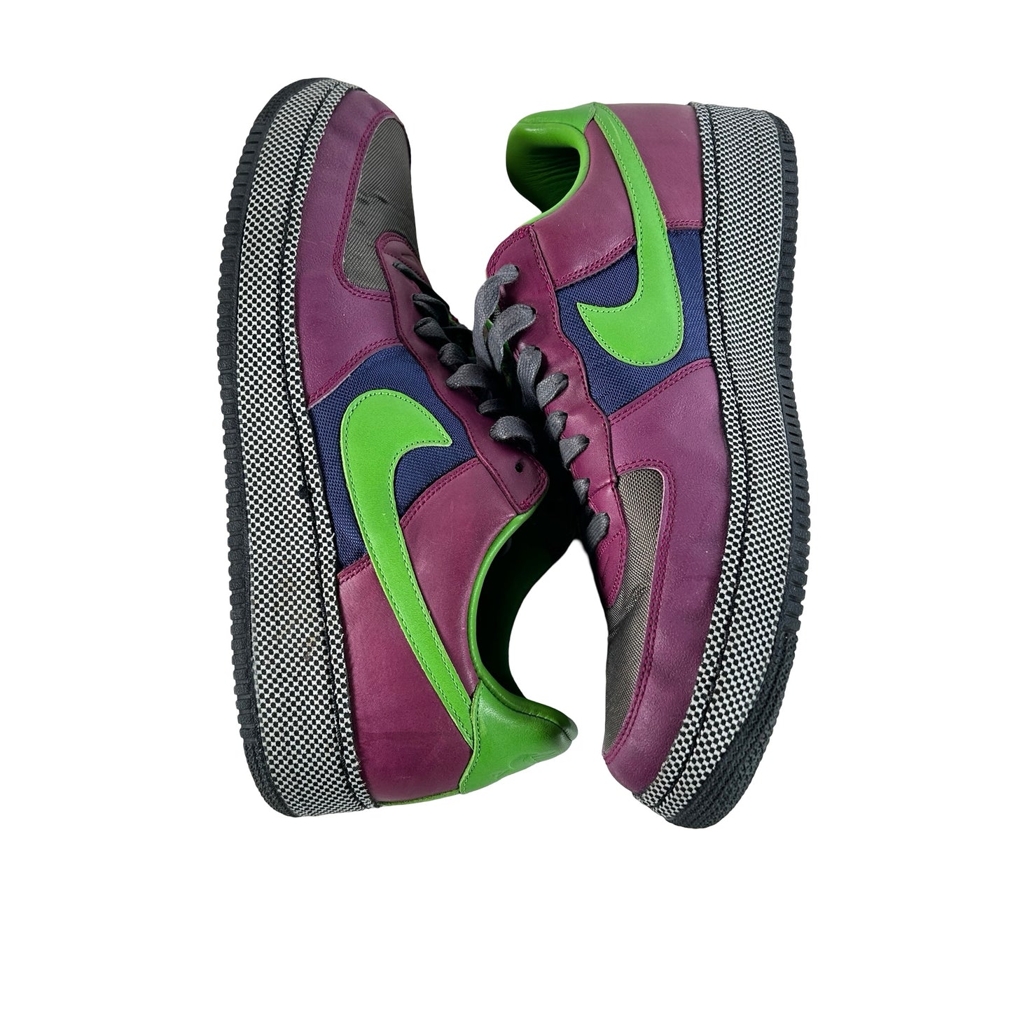 312486 031 Nike Air Force 1 Low Insideout Green Bean Grape [USED] - 13 M (Used)