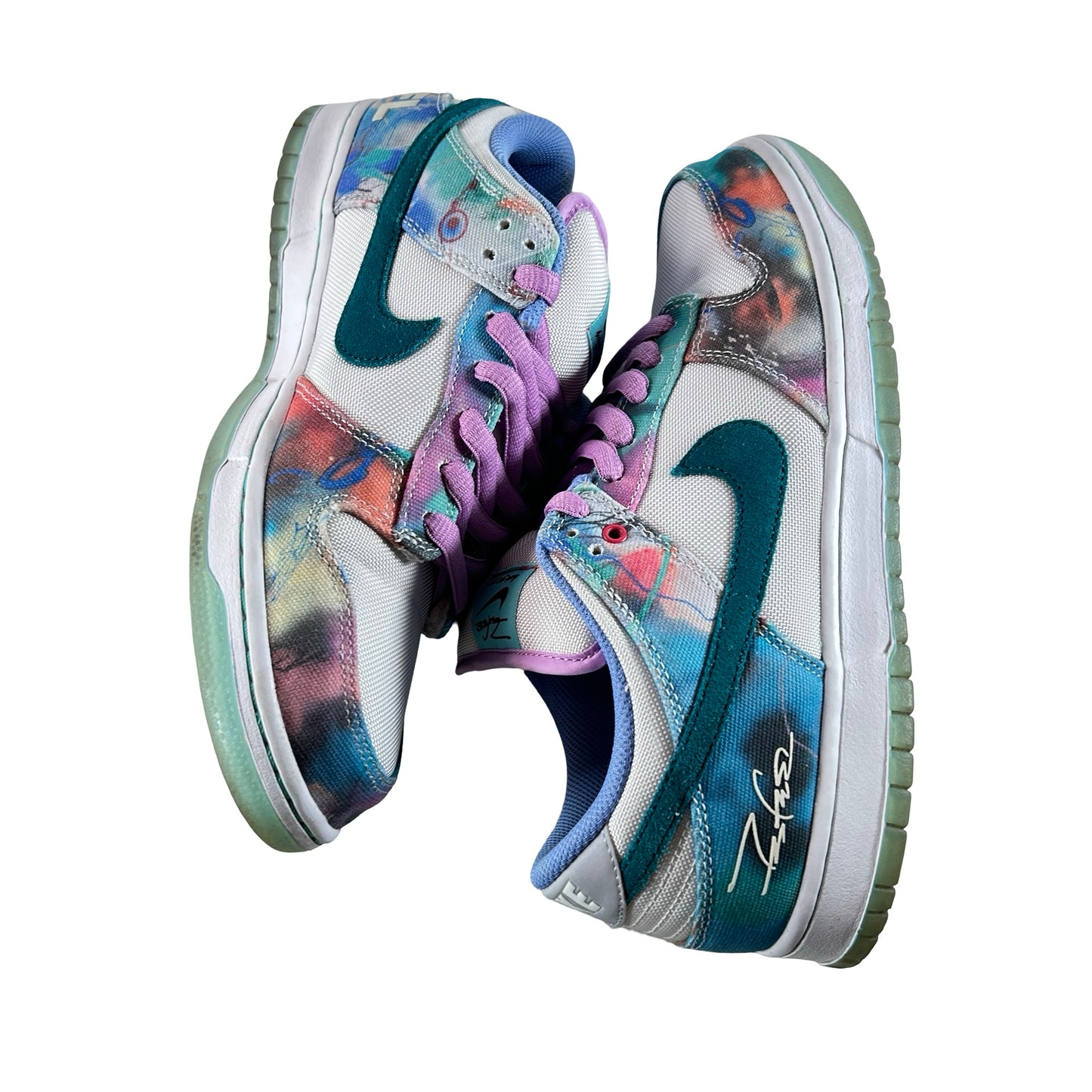 HF6061 400 Nike SB Dunk Low Futura Laboratories Bleached Aqua [USED] - 10.5 M (Used) (No Box)