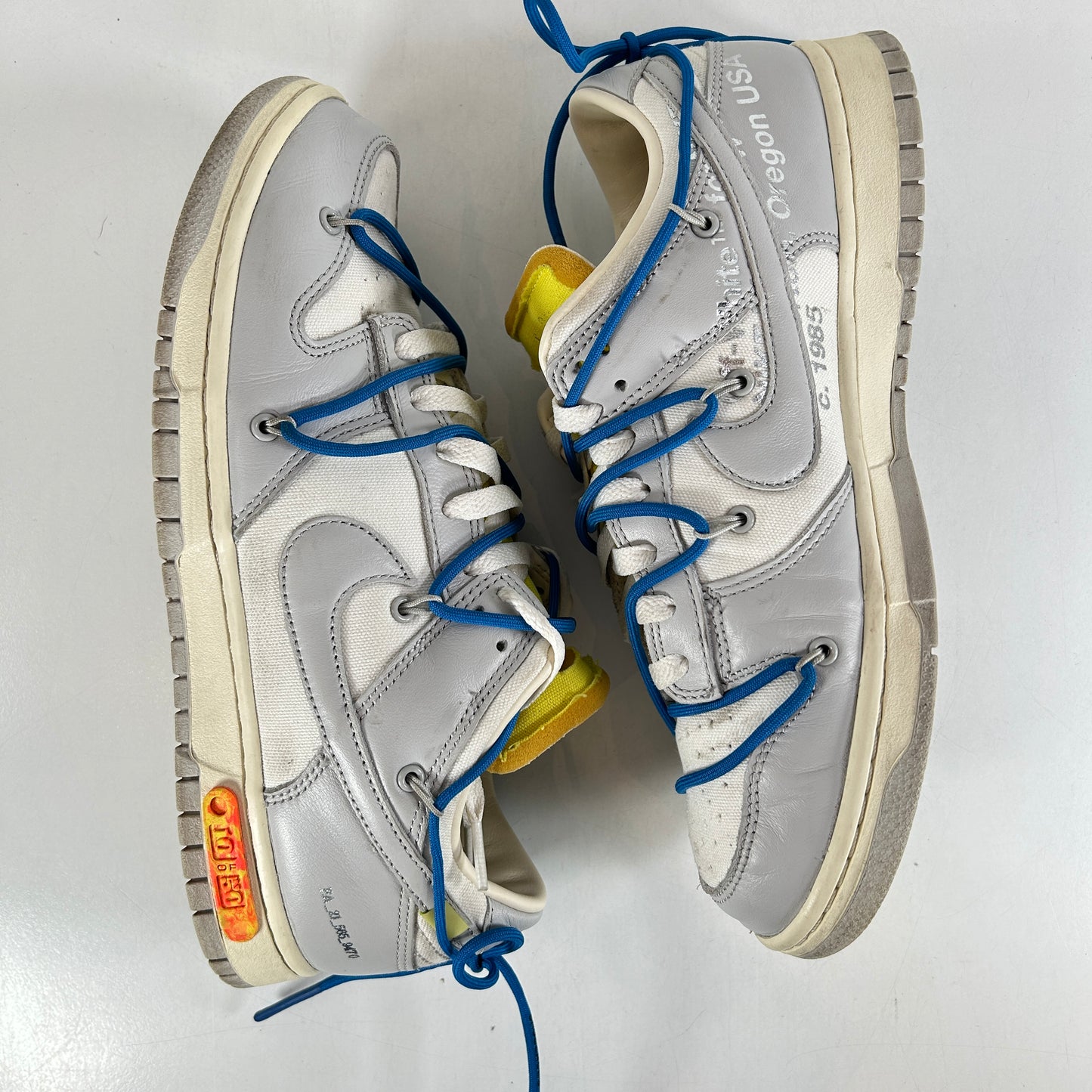DM1602 112 Nike Dunk Low Off-White Lot 10 [USED] - 10 M (Used)