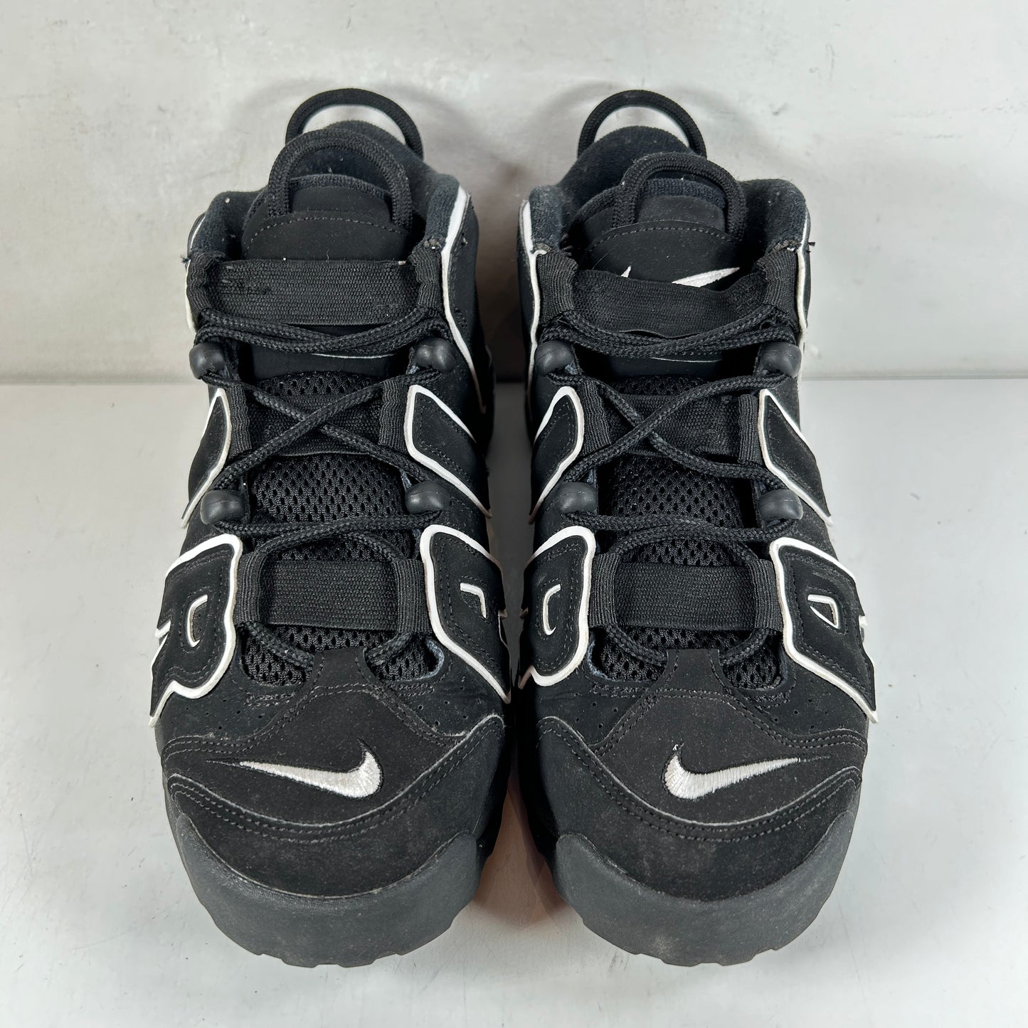 414962 002 Nike Air More Uptempo Black White {USED] - 7.5 M (Used)