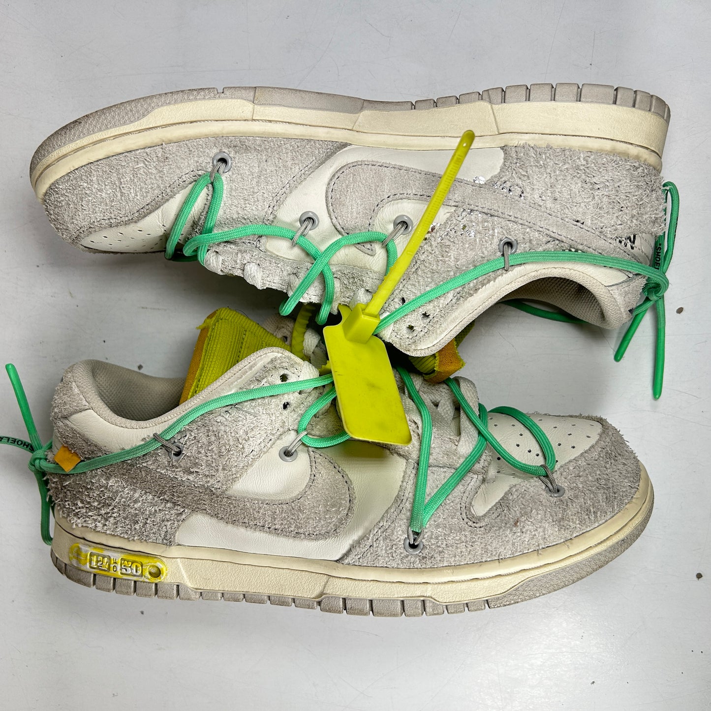 DJ0950 106 Nike Dunk Low Off-White Lot 14 [USED] - 8.5 M (Used)(No Lid)