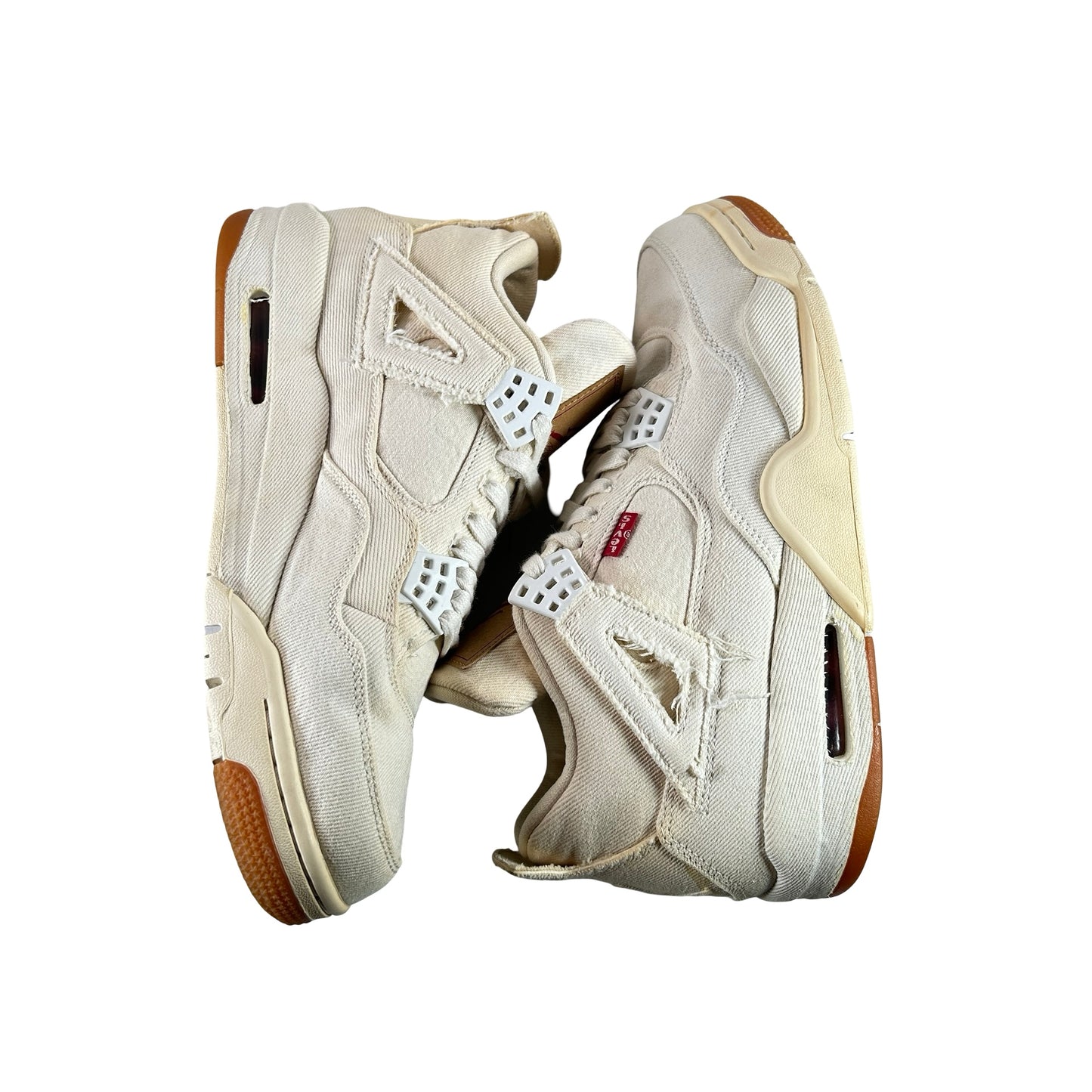 AO2571 100 Jordan 4 Retro Levi's White (Levi's Tag) (Sample) - 8 M (Used)