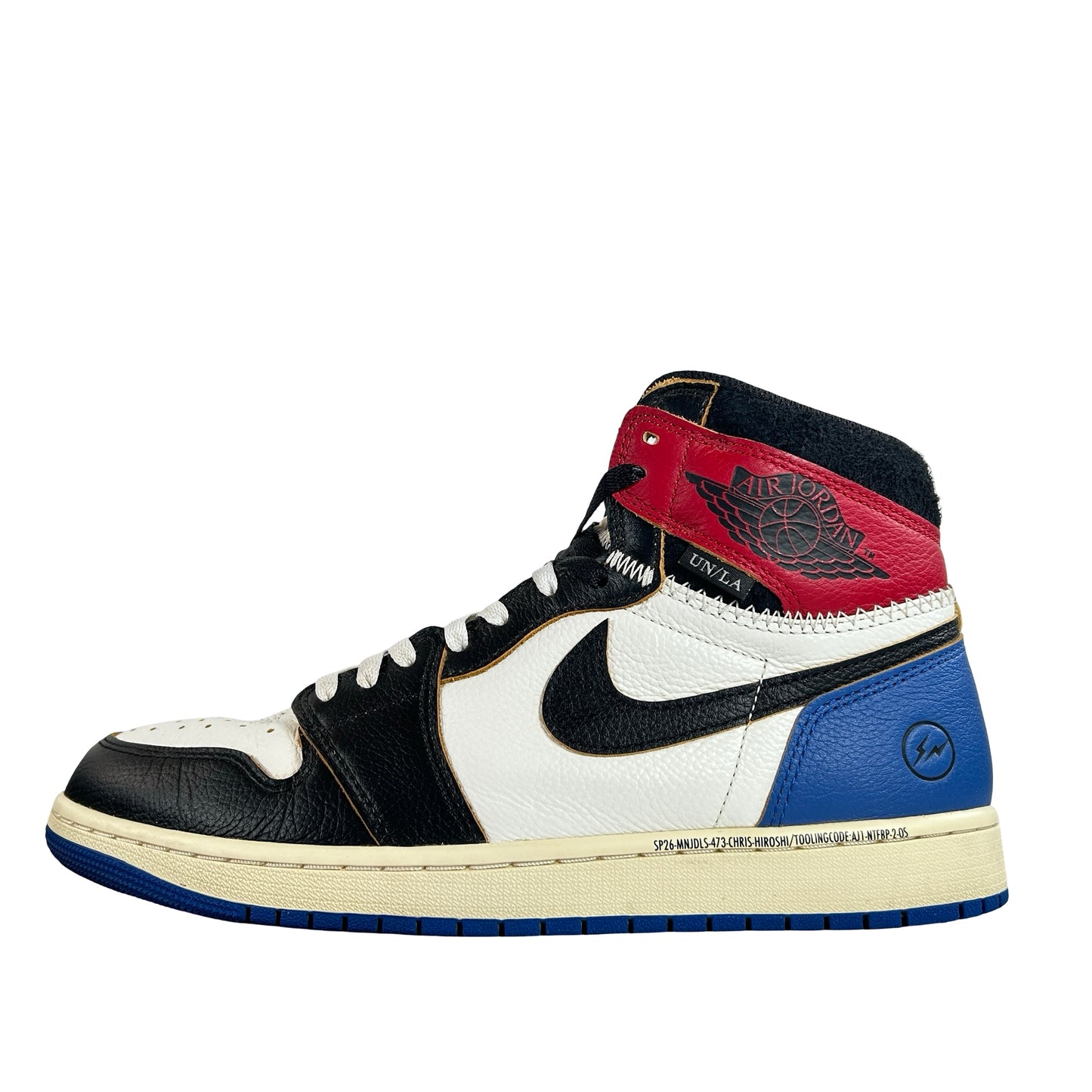 IO7847 002 Jordan 1 Retro High OG SP Fragment x Union LA Varsity Red Sport Royal [USED] - 11 M (Used6)