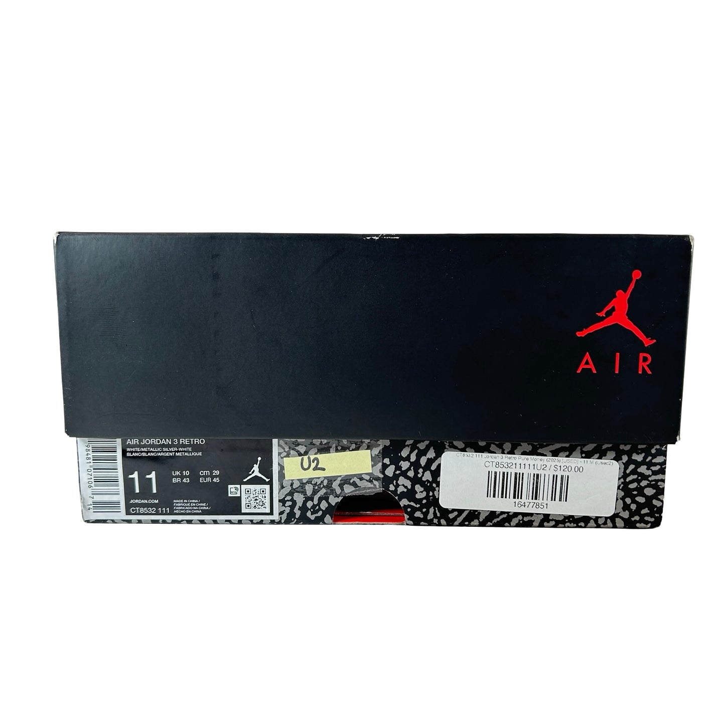 CT8532 111 Jordan 3 Retro Pure Money (2025) [USED] - 11 M (Used2)