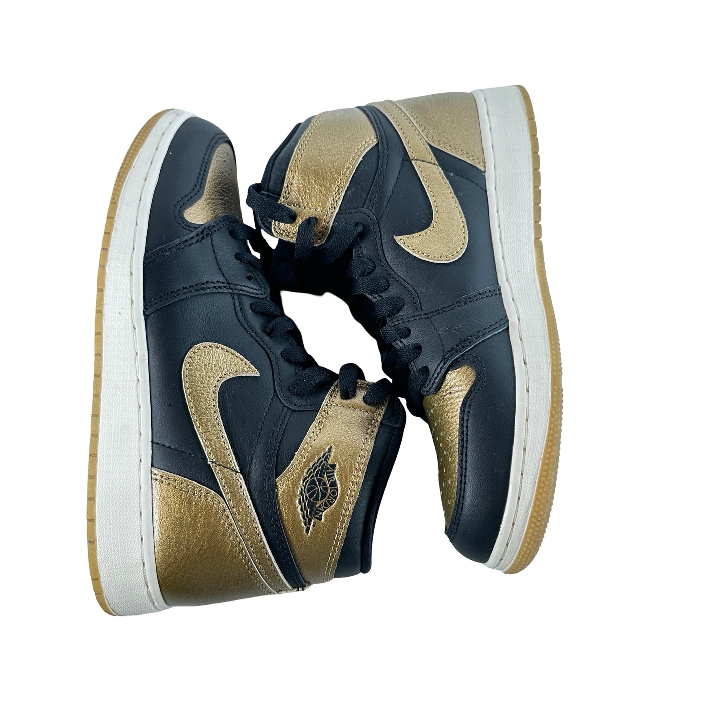 FD1437 071 Jordan 1 Retro High OG Black Metallic Gold (GS) [USED] - 5.5 Y (Used)