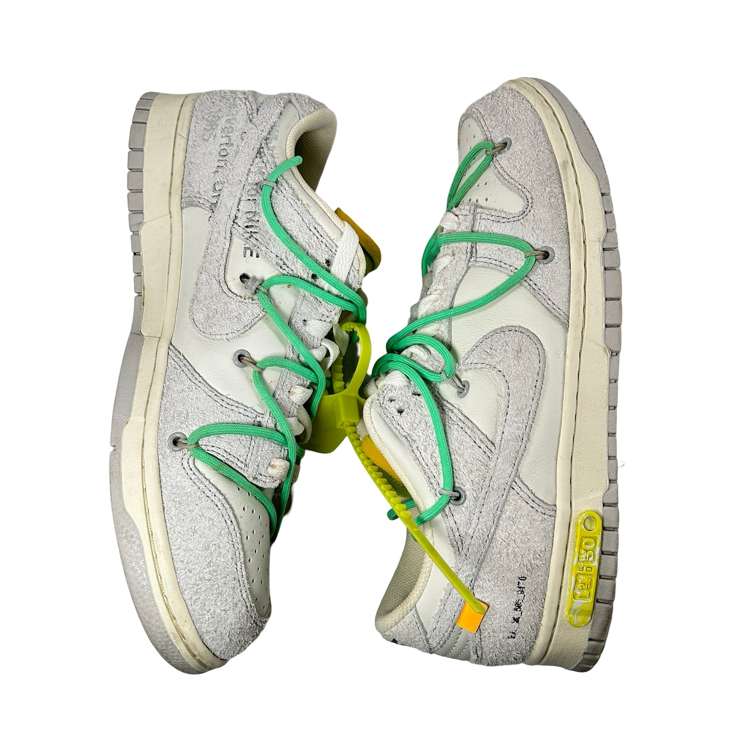 DJ0950 106 Nike Dunk Low Off-White Lot 14 [USED] - 9.5 M (Used) (No Insoles)