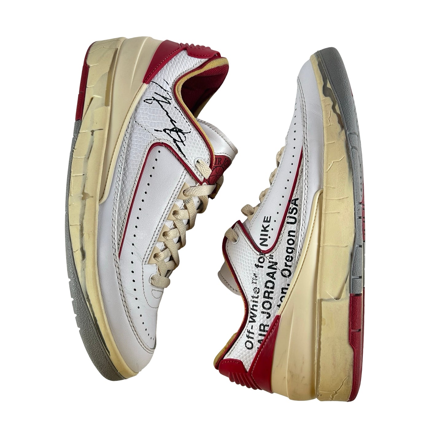 DJ4375 106 Jordan 2 Retro Low SP Off-White White Red [USED] - 8 M (Used2)