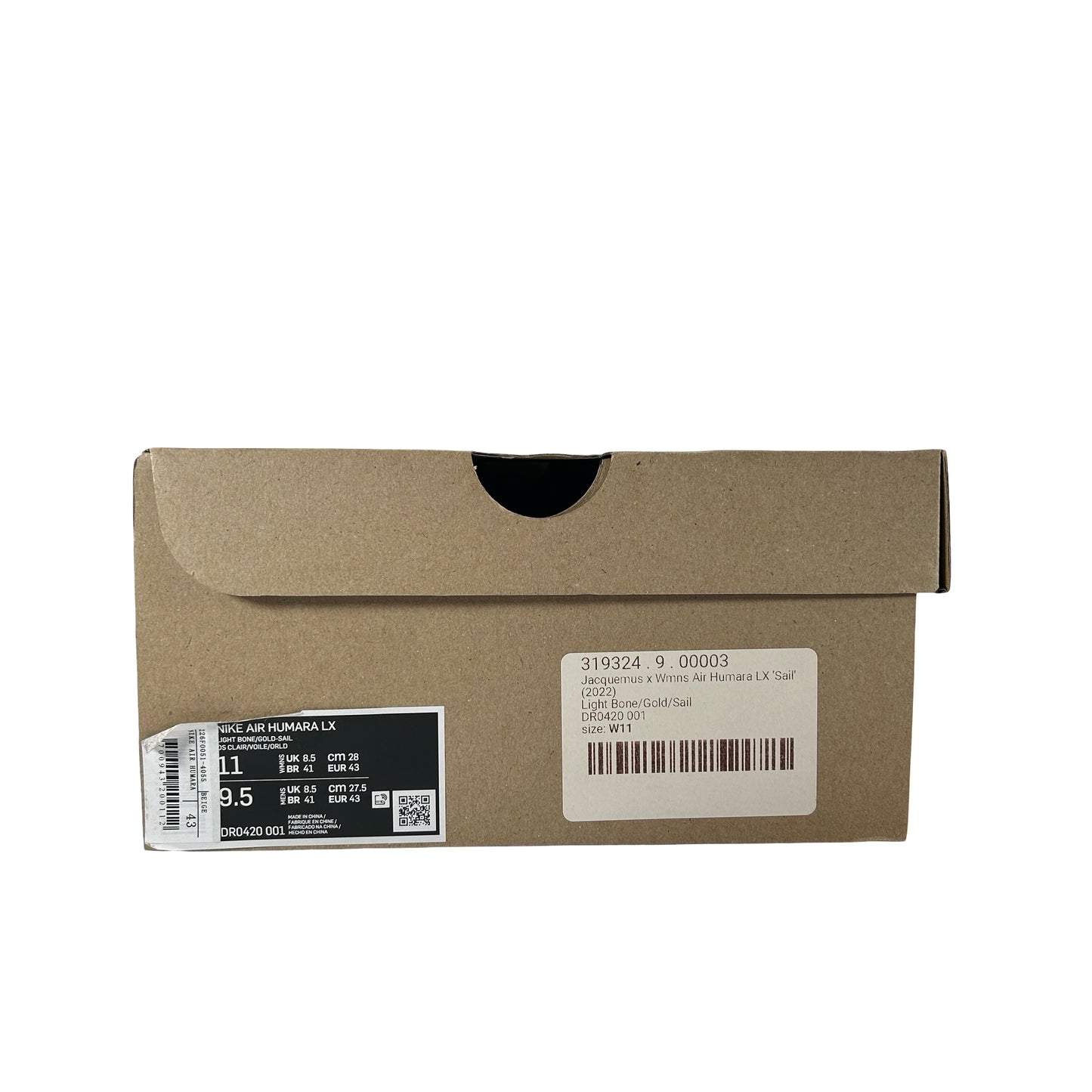 DR0420 001 Nike Air Humara LX Jacquemus Light Bone Gold (Women's) - 11 W / 9.5 M (Used)