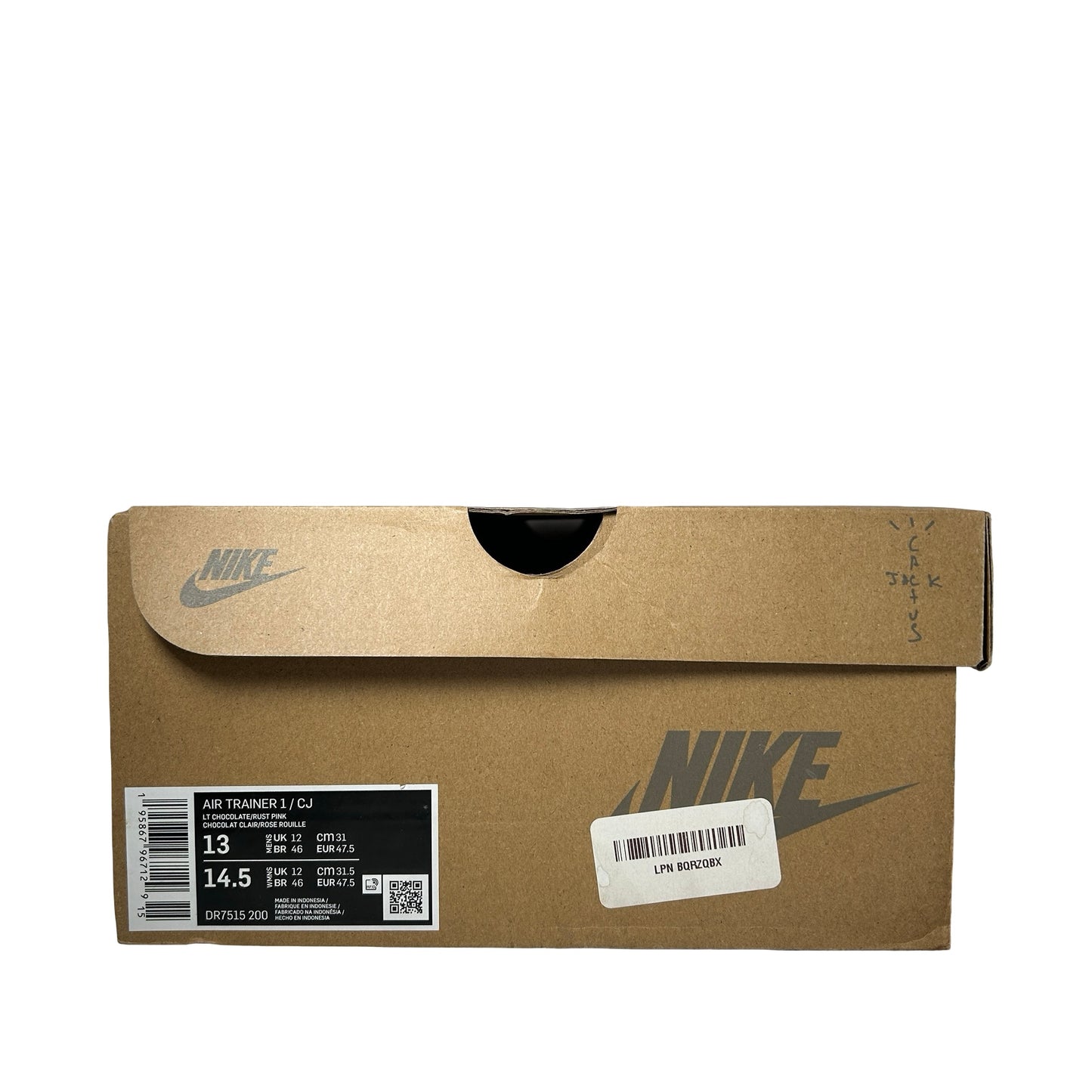 DR7515 200 Nike Air Trainer 1 SP Travis Scott Wheat [USED] - 13 M (Used)