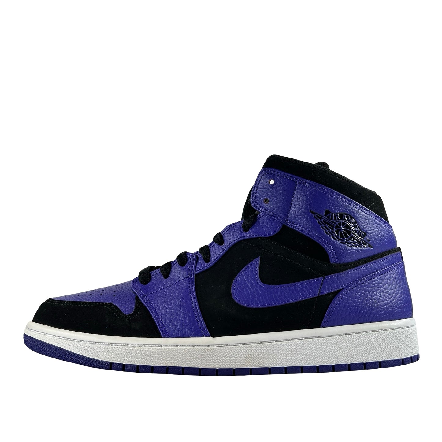 554724 051 Jordan 1 Mid Black Dark Concord [USED] - 12 M (VNDS)