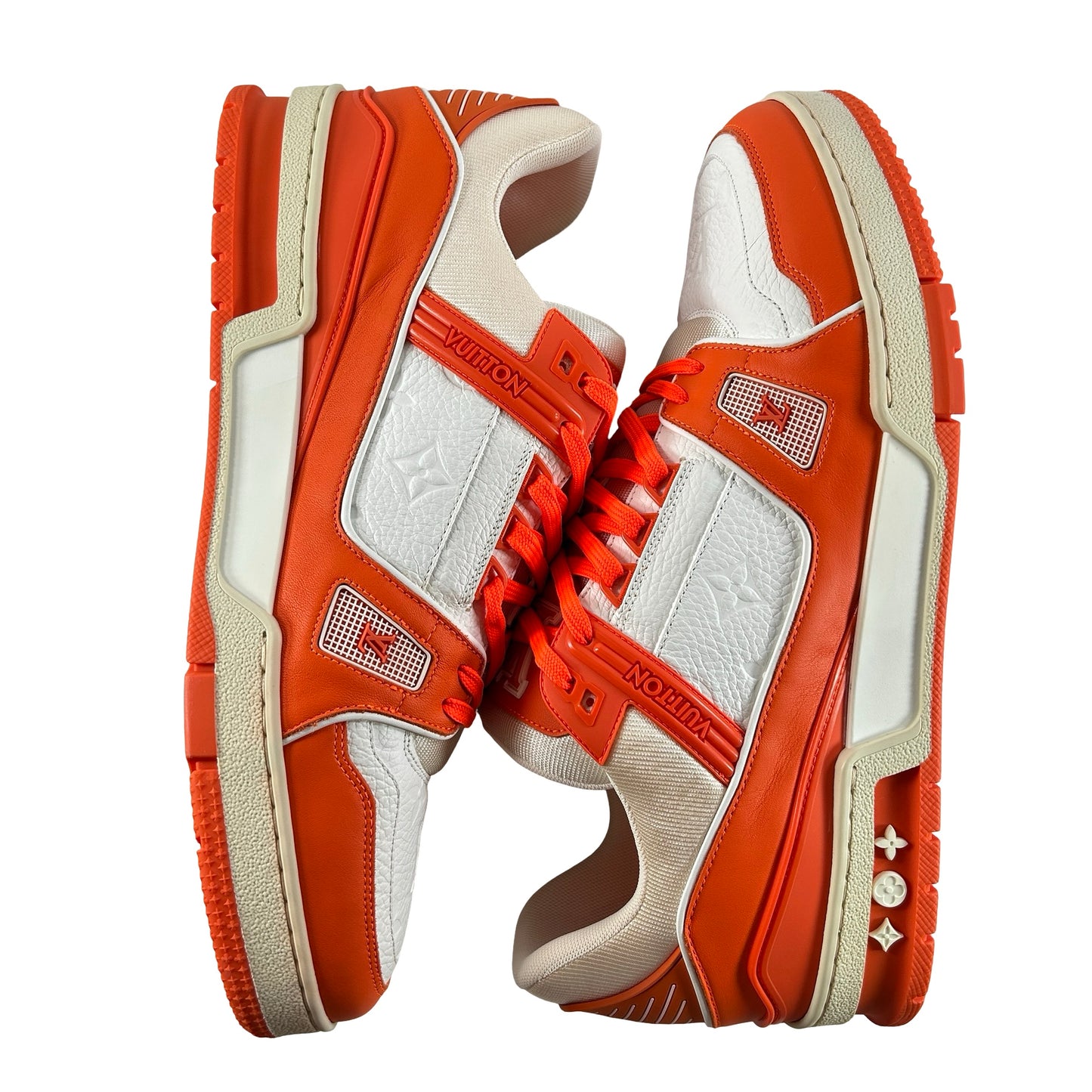 1A811P Louis Vuitton LV Trainer Orange [CONDITIONAL] - LV 10.5 (Yellowing)