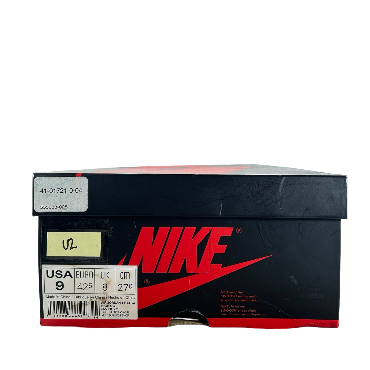 555088 302 Jordan 1 Retro High Pine Green [USED] - 9 M (Used2)