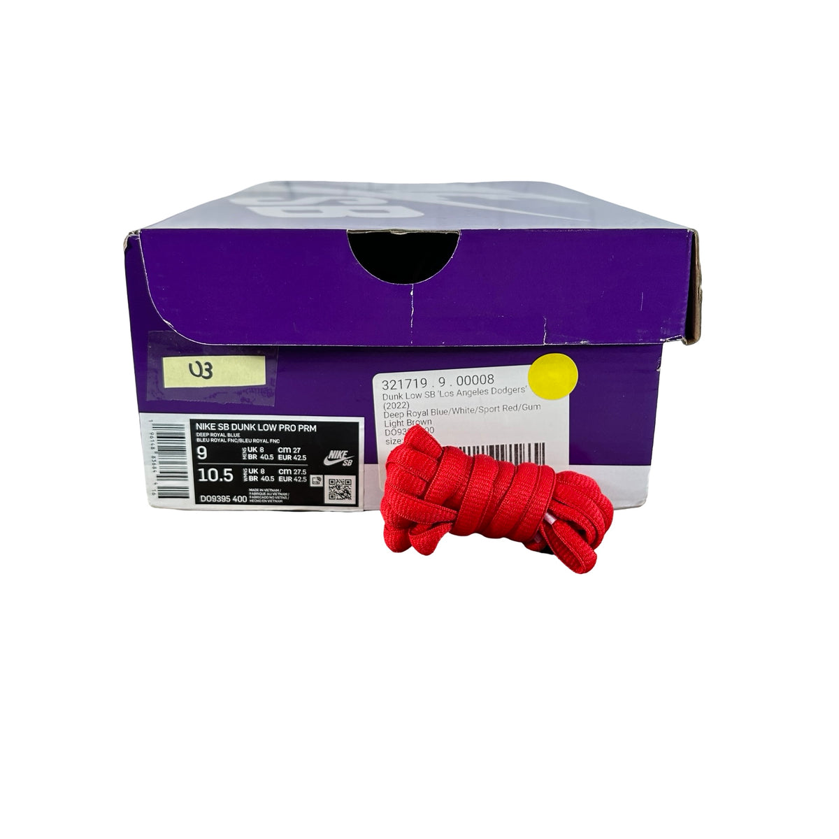 DO9395 400 Nike SB Dunk Low Los Angeles Dodgers [USED] - 9 M (Used3)
