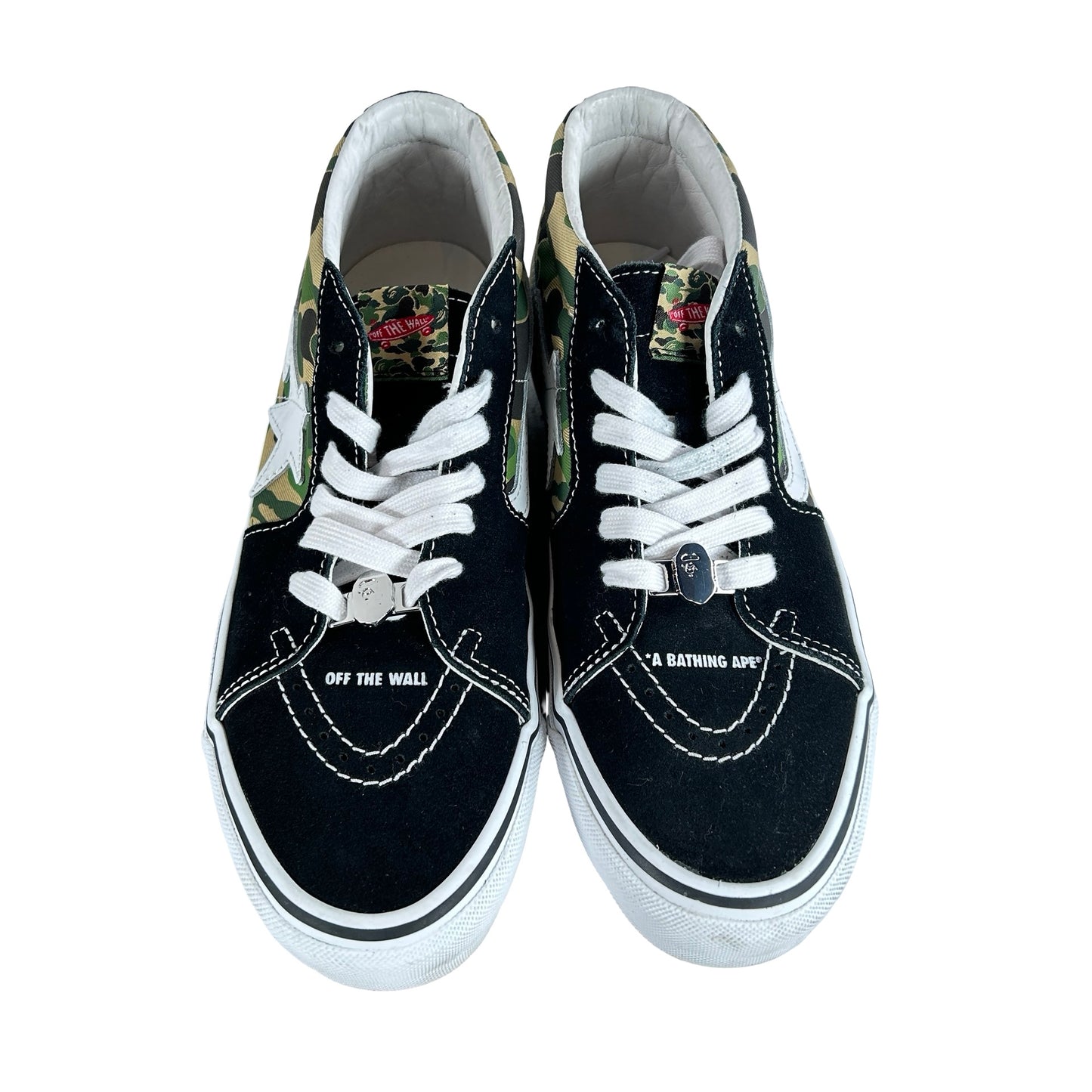 VN000MZGCX3 Vans LX Sk8-Mid Bape ABC Camo Black Green [USED] - 9 M (Used)