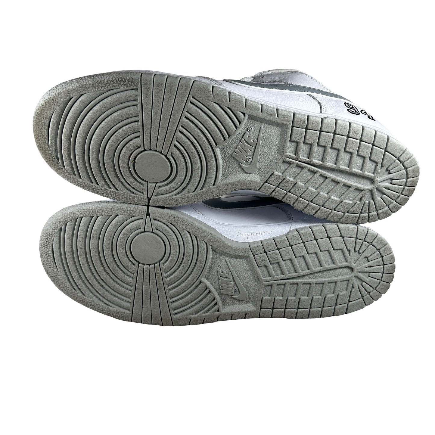 HQ8487 100 Nike SB Dunk Low Supreme 94 White Metallic Silver [USED] - 11.5 M (Used) (Replace Box)
