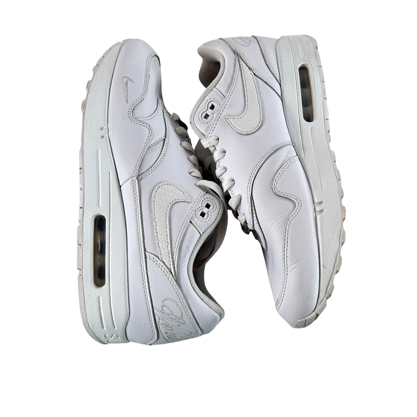 HF8813 100 Nike Air Max 1 '87 SP Supreme Triple White [USED] - 9.5 M (Used)