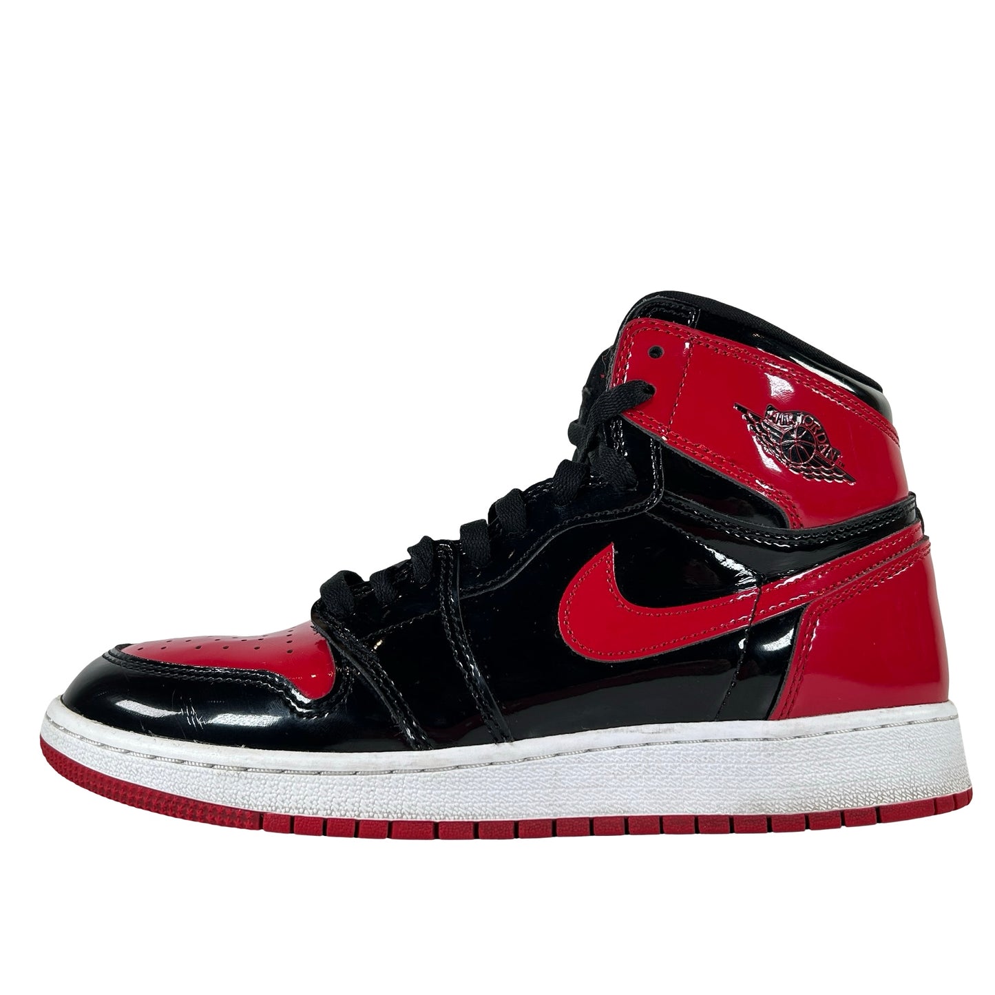575441 063 Jordan 1 Retro High OG Patent Bred (GS) [USED] - 7 Y (Used2) (No Box2)
