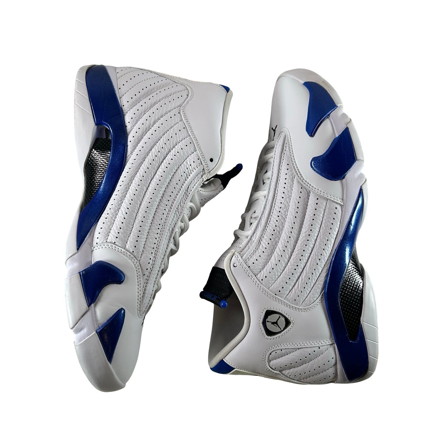 487471 104 Jordan 14 Retro White Hyper Royal [USED] - 11 M (Used)