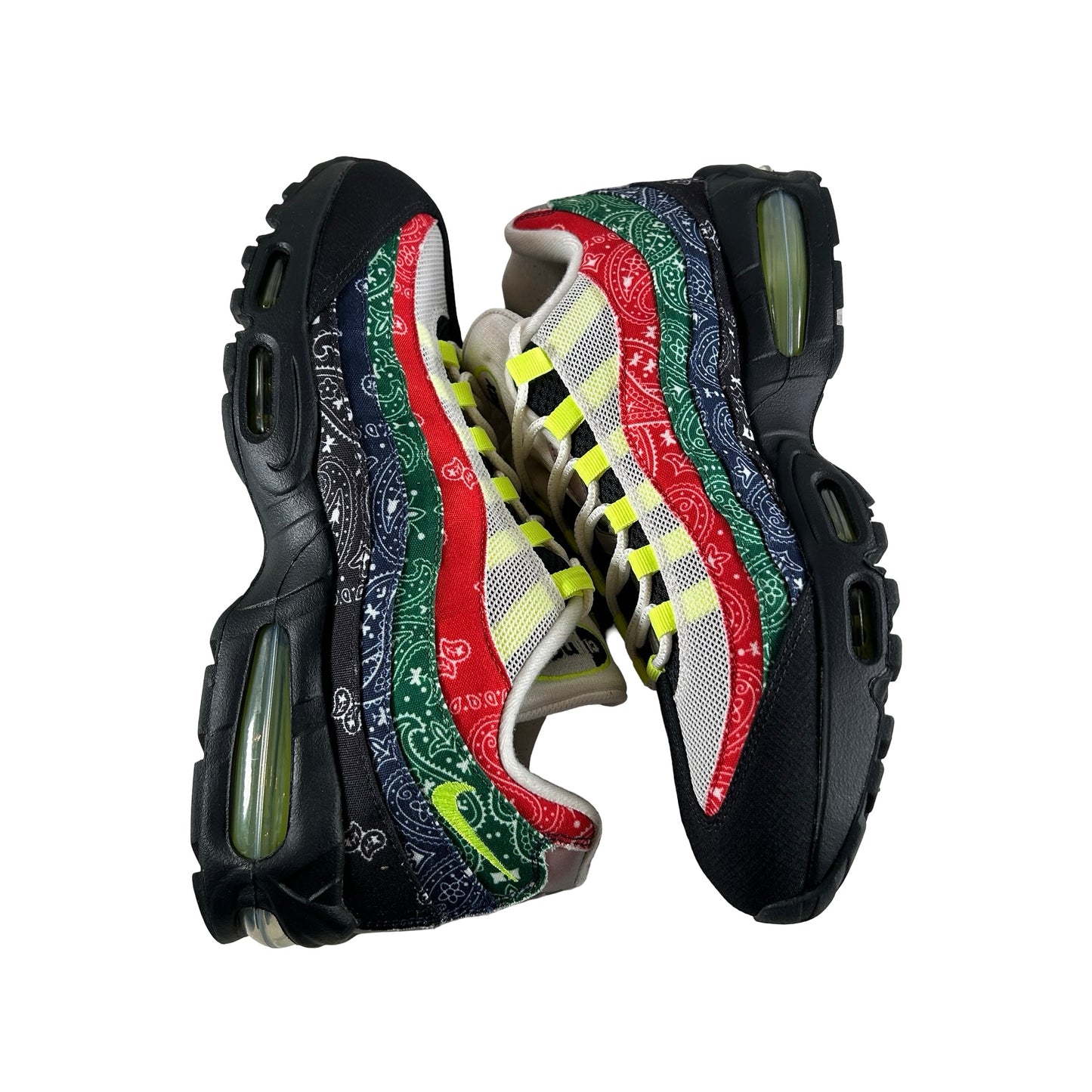 IQ0620 100 Nike Air Max 95 OG Big Bubble Neon Paisley Bandana [USED] - 12 M (Used)