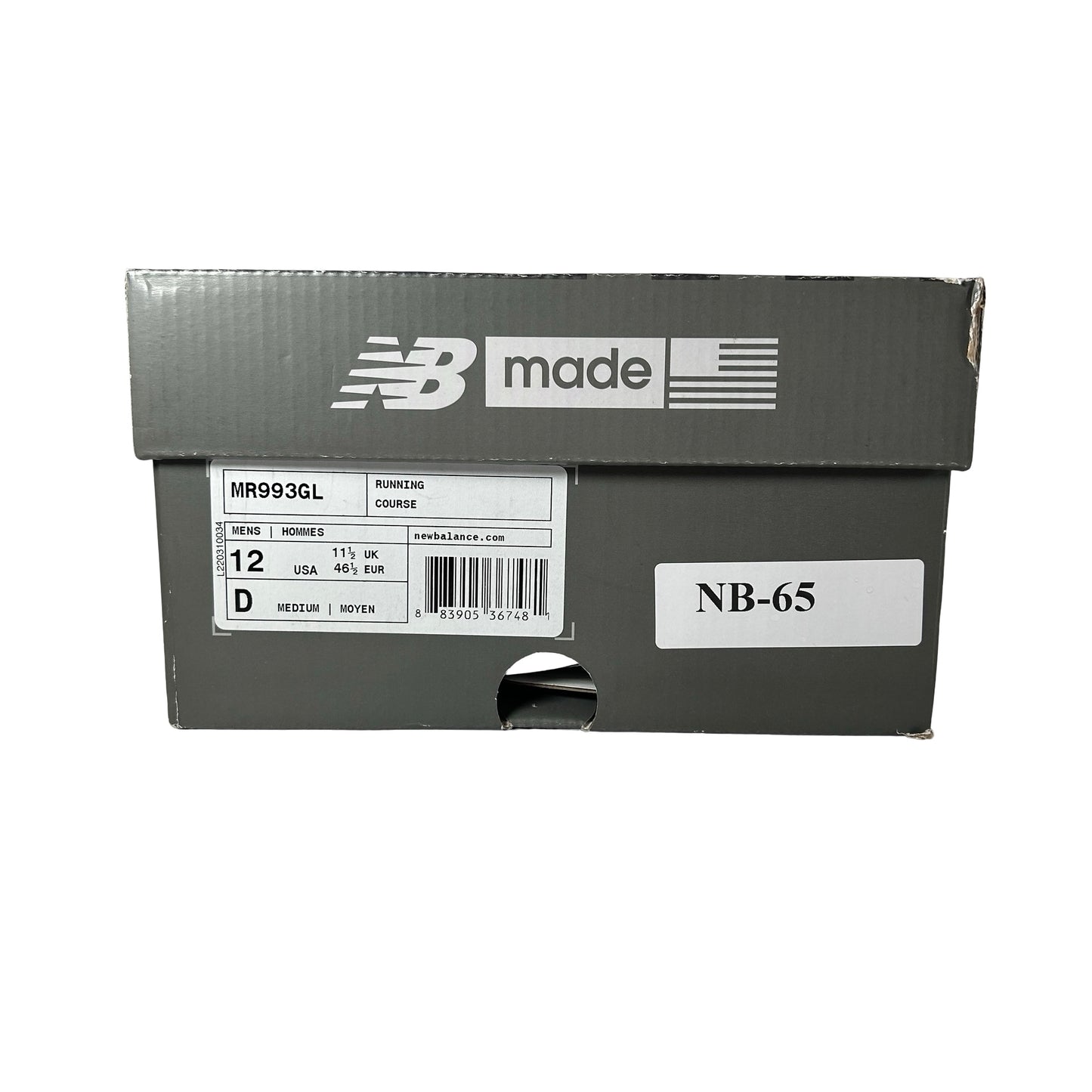 MR993GL New Balance 993 MiUSA Grey [USED] - 12 M (Used)
