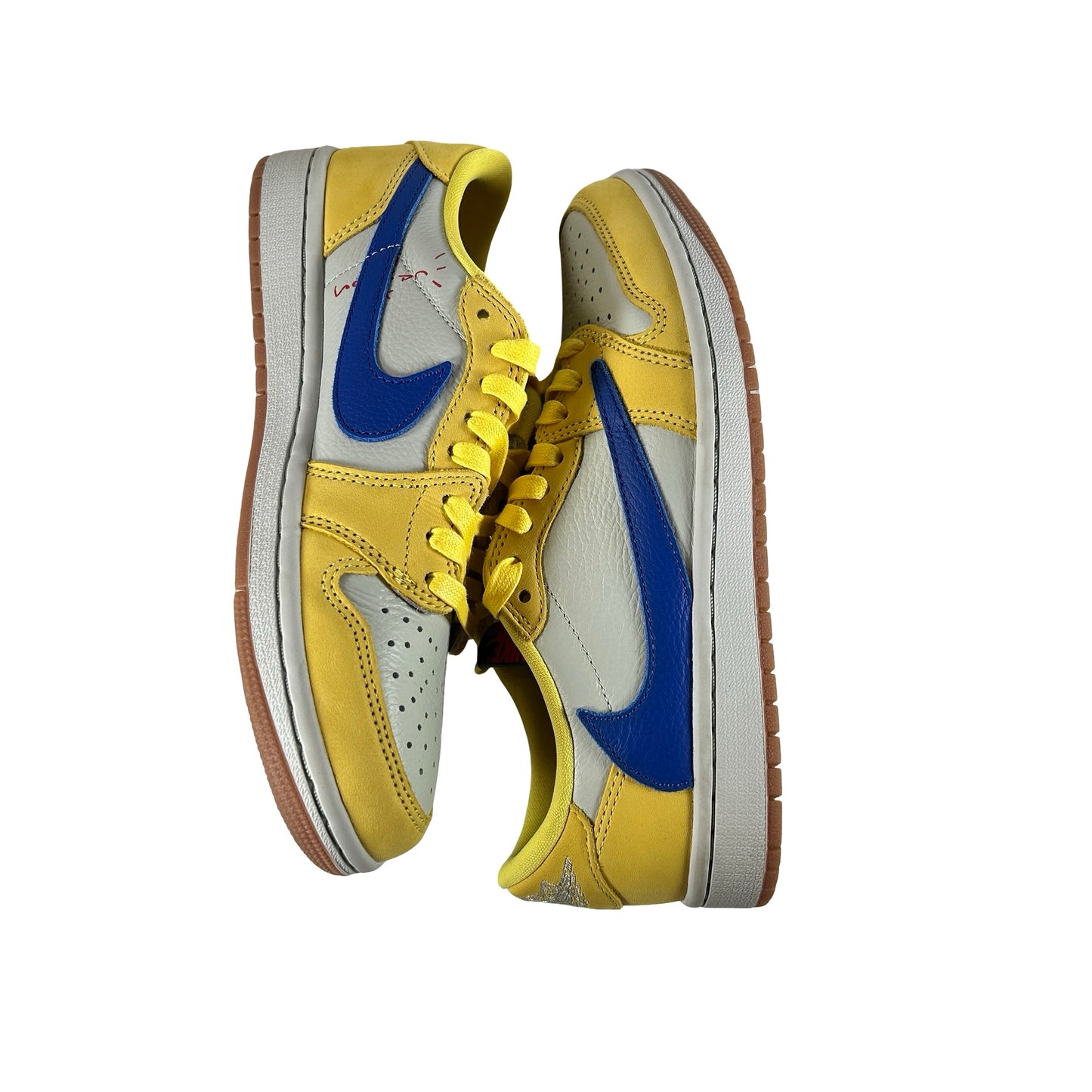 DZ4137 700 Jordan 1 Retro Low OG SP Travis Scott Canary (W) [USED] - 7 W (Used) (No Box)