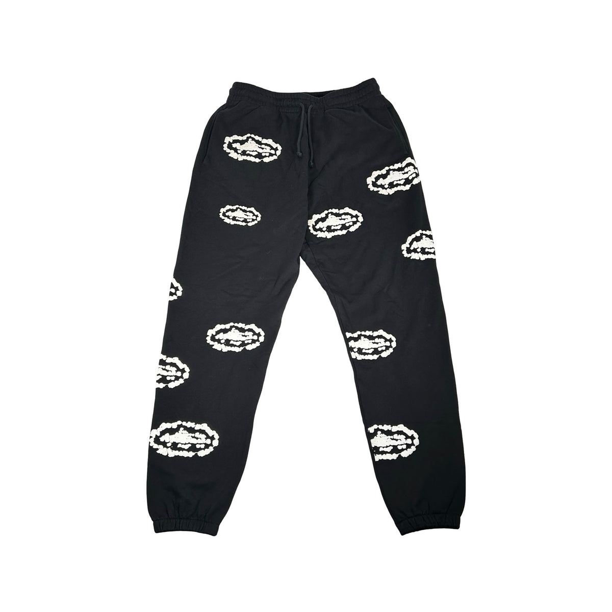 Corteiz x Denim Tears Island Wreath Sweatpant Black [USED] - M (Used)