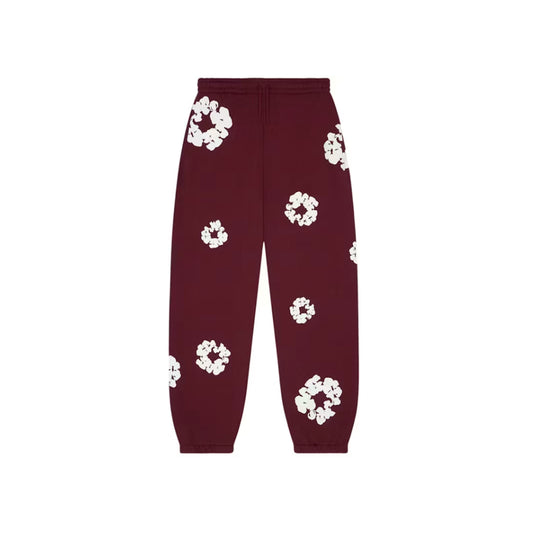 Denim Tears Cotton Wreath Sweatpants Burgundy