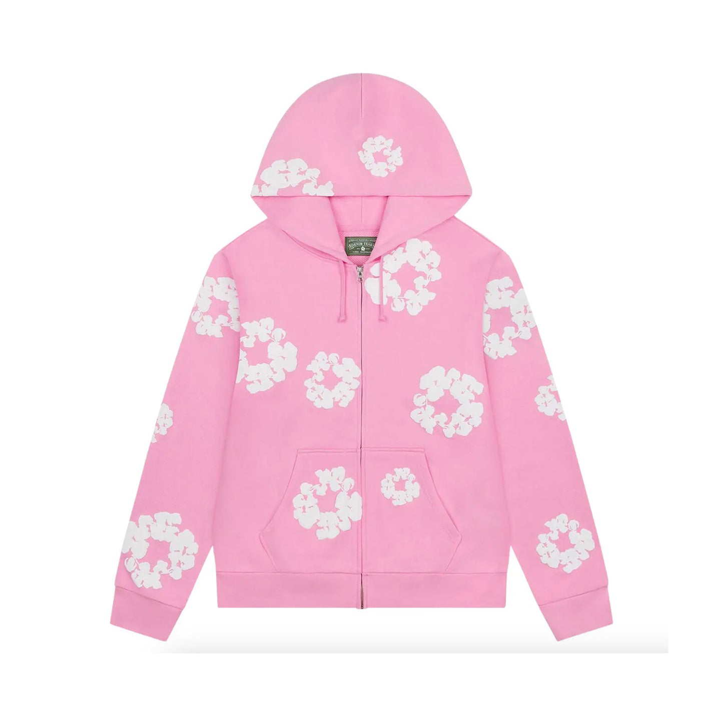 Denim Tears Cotton Wreath Zip Hoodie Pink