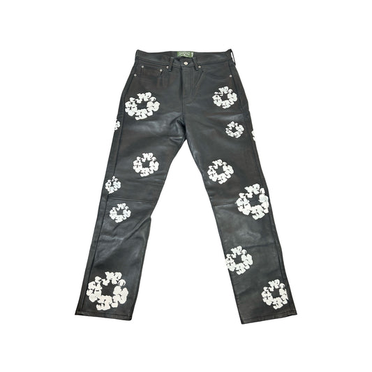 Denim Tears x Levi's Leather Cotton Wreath Jeans Black Denim [USED] - 32 (Used)