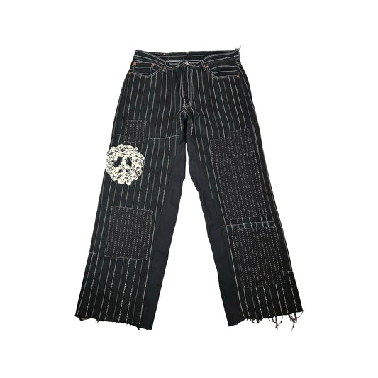 Denim Tears Peace Patchwork 501 Pant Black [USED] - 36 (Used)