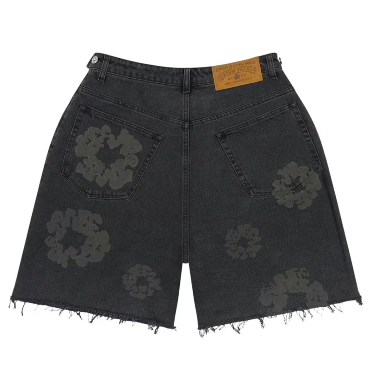 Denim Tears Mono Cotton Wreath Denim Shorts Black