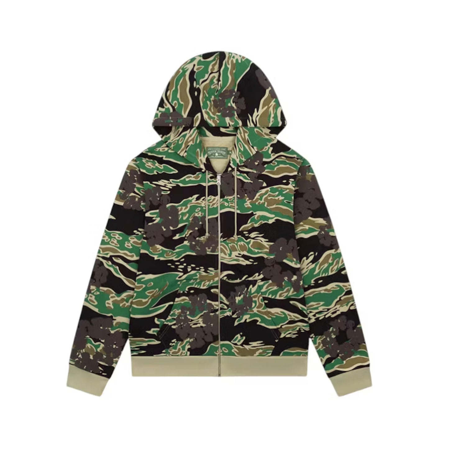 Denim Tears The Cotton Wreath Zip Sweatshirt Green Camo [USED] - L (Used)